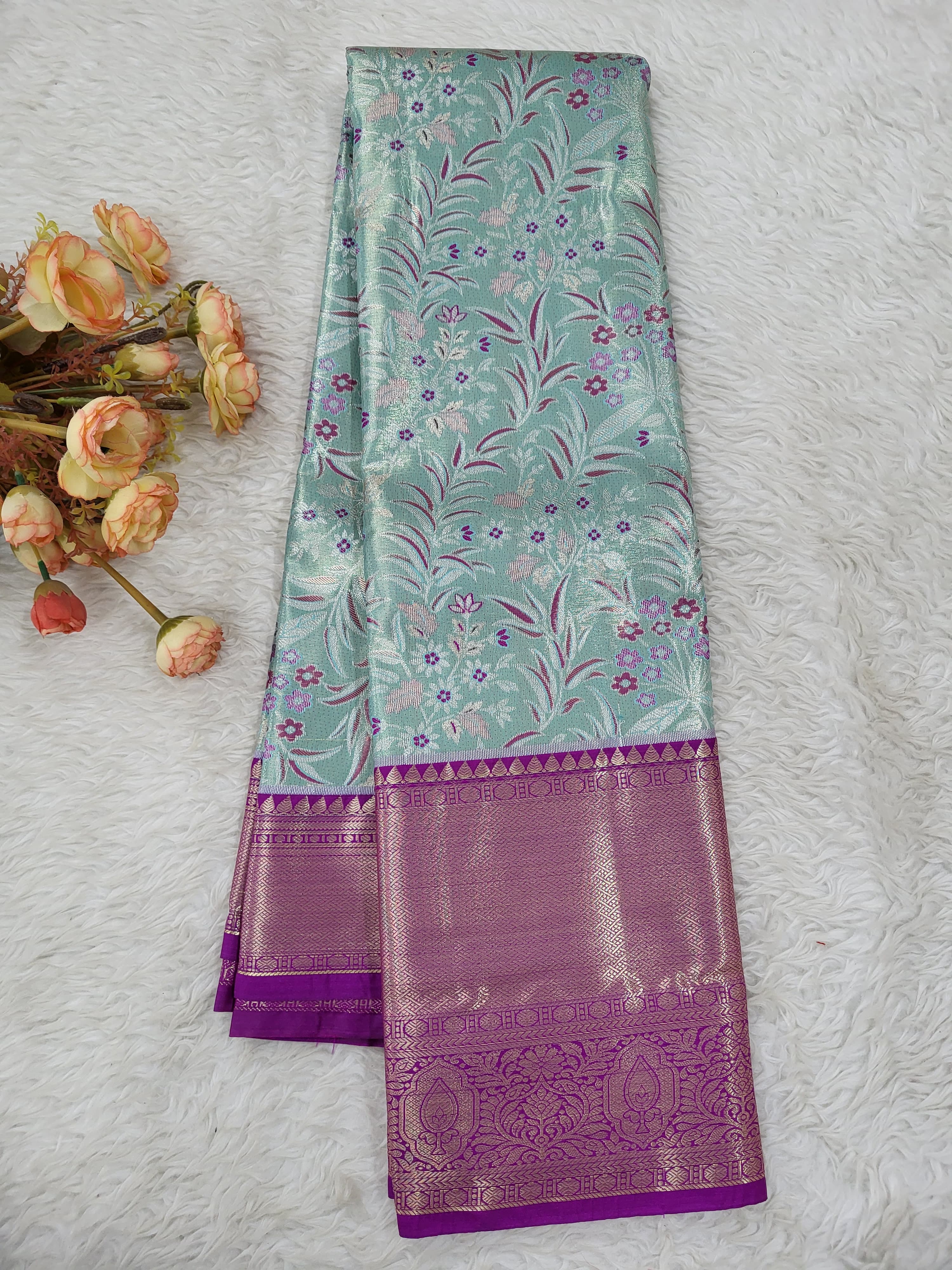 Semi kanchipattu Tissue Saree
