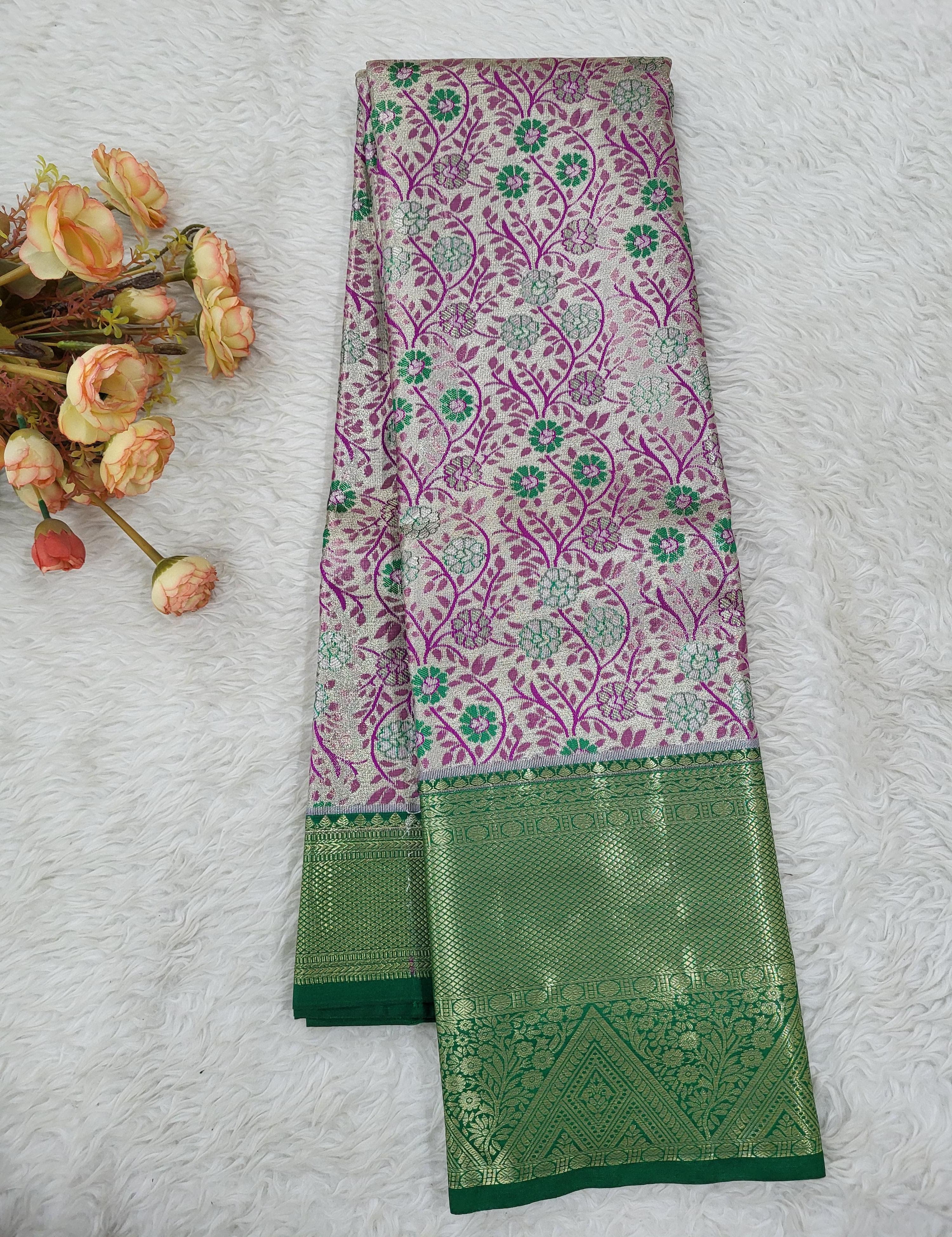 Semi kanchipattu Tissue Saree