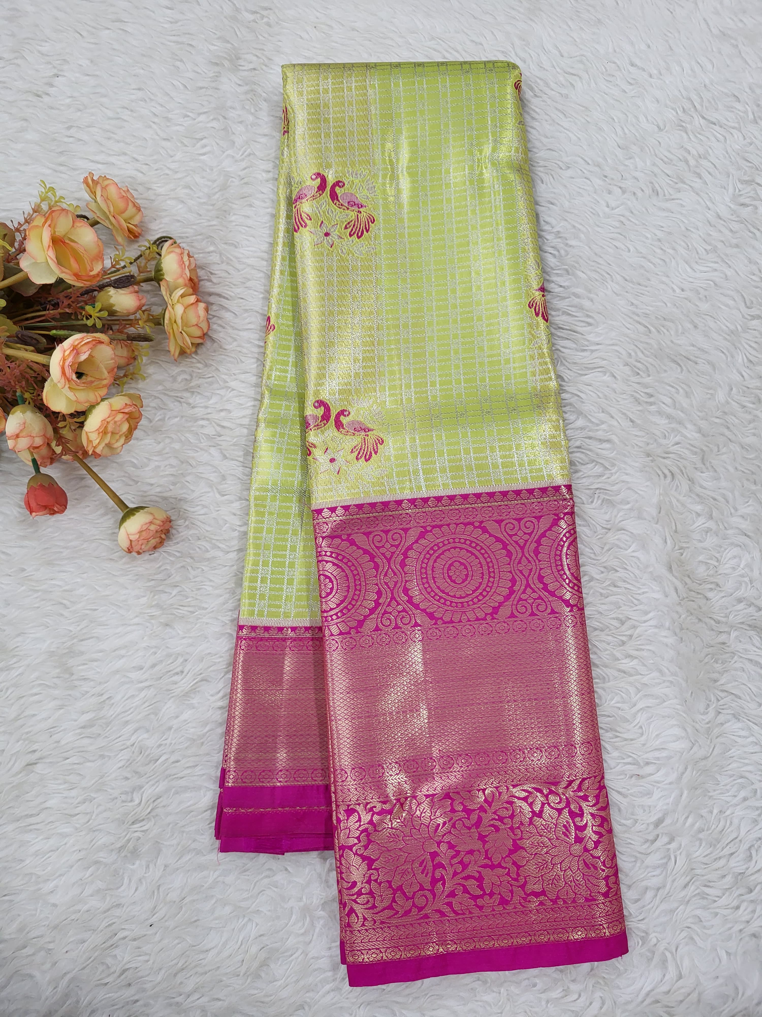 Semi kanchipattu Tissue Saree
