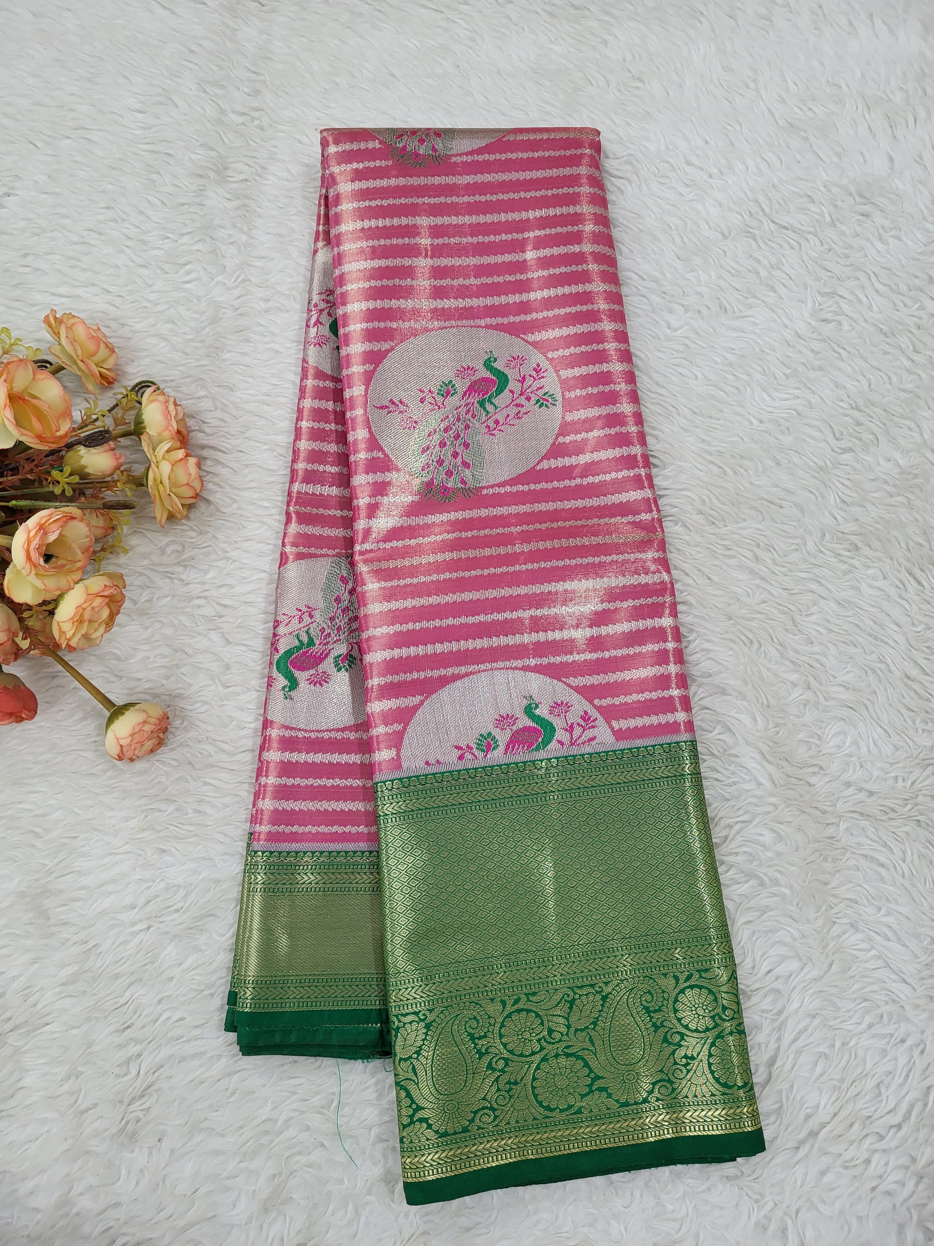 Semi kanchipattu Tissue Saree