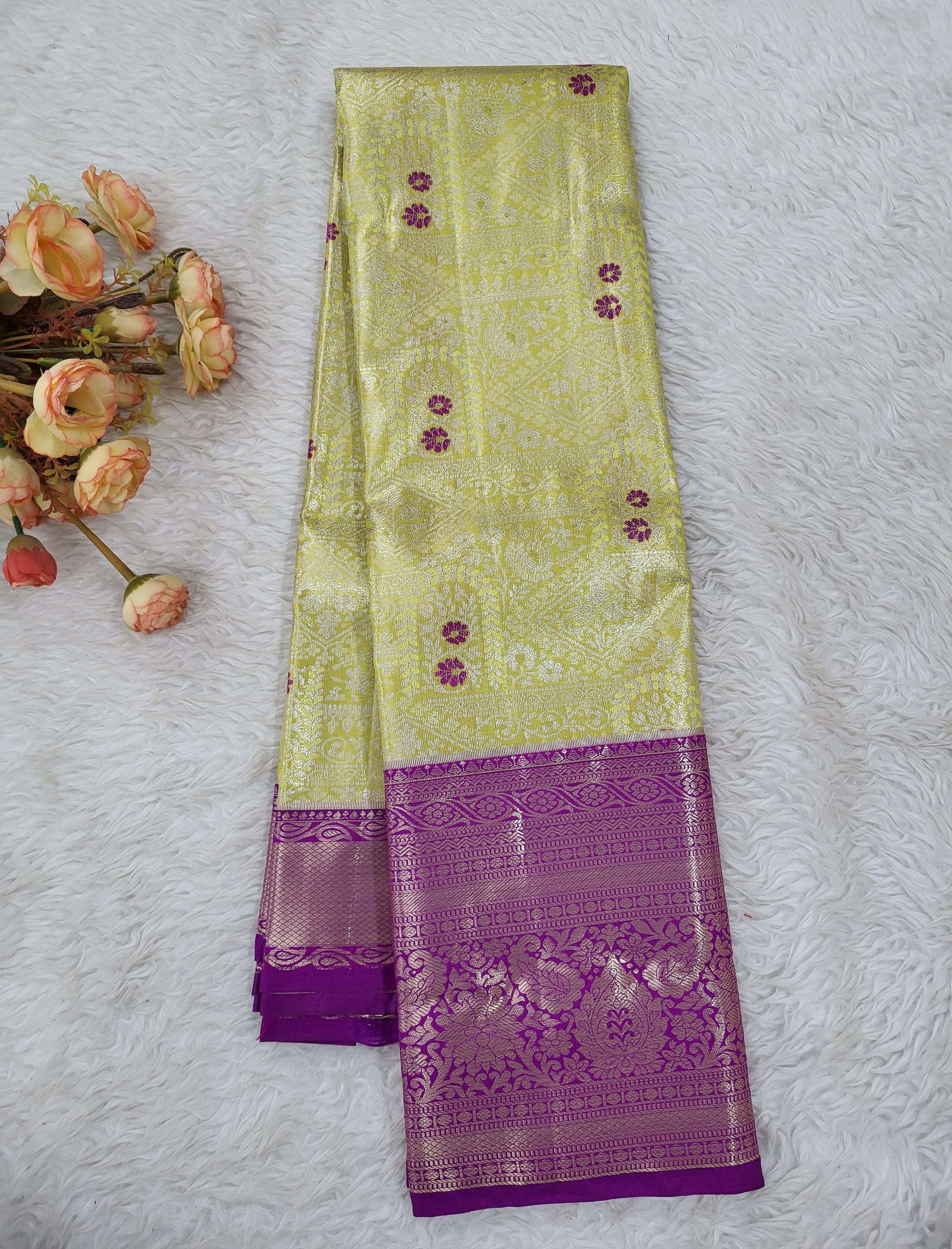 Semi kanchipattu Tissue Saree