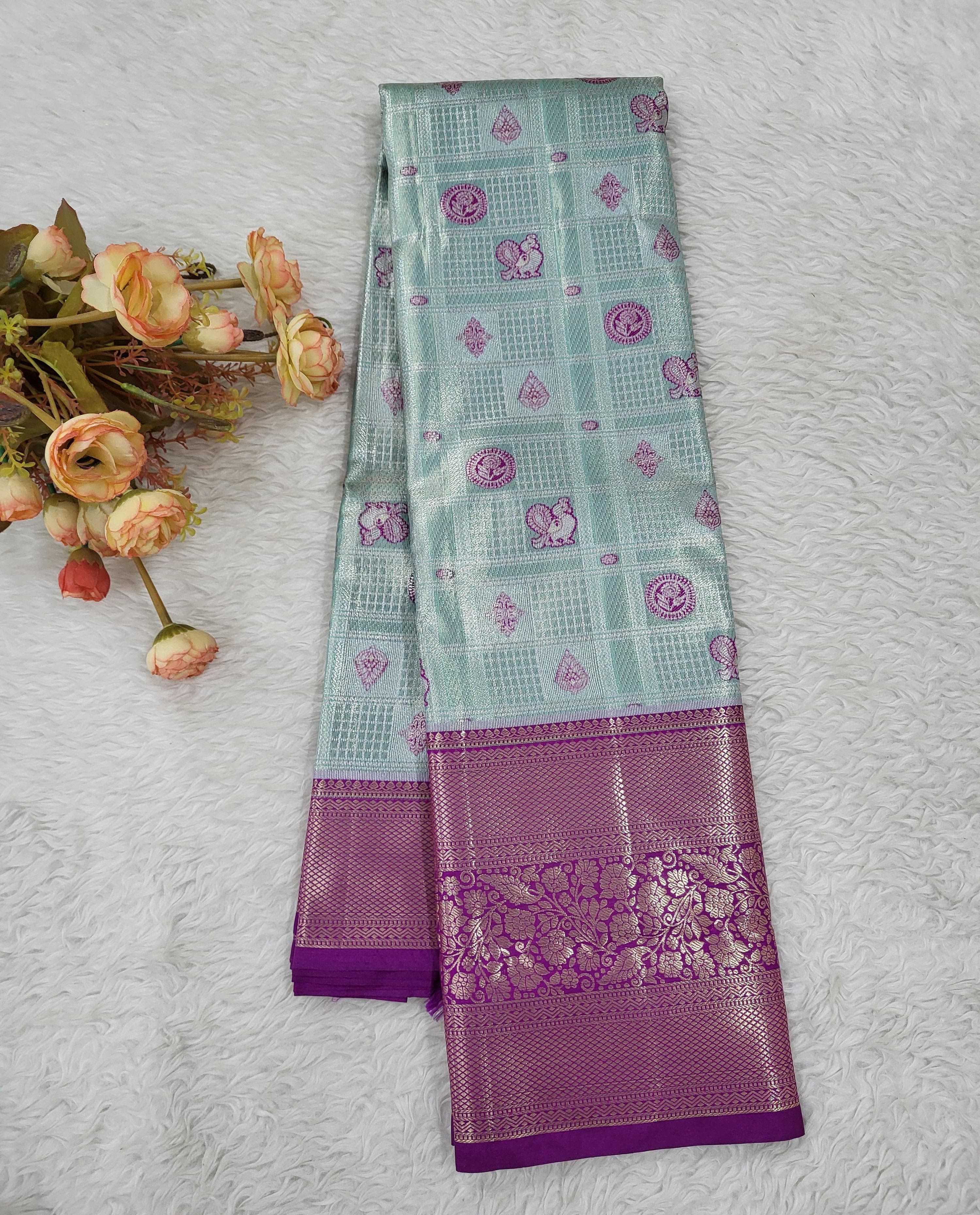 Semi kanchipattu Tissue Saree