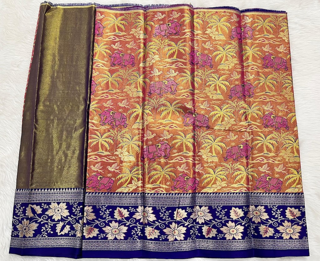 (0–1 Year) Lehenga – Unstitched (Blouse + Material)