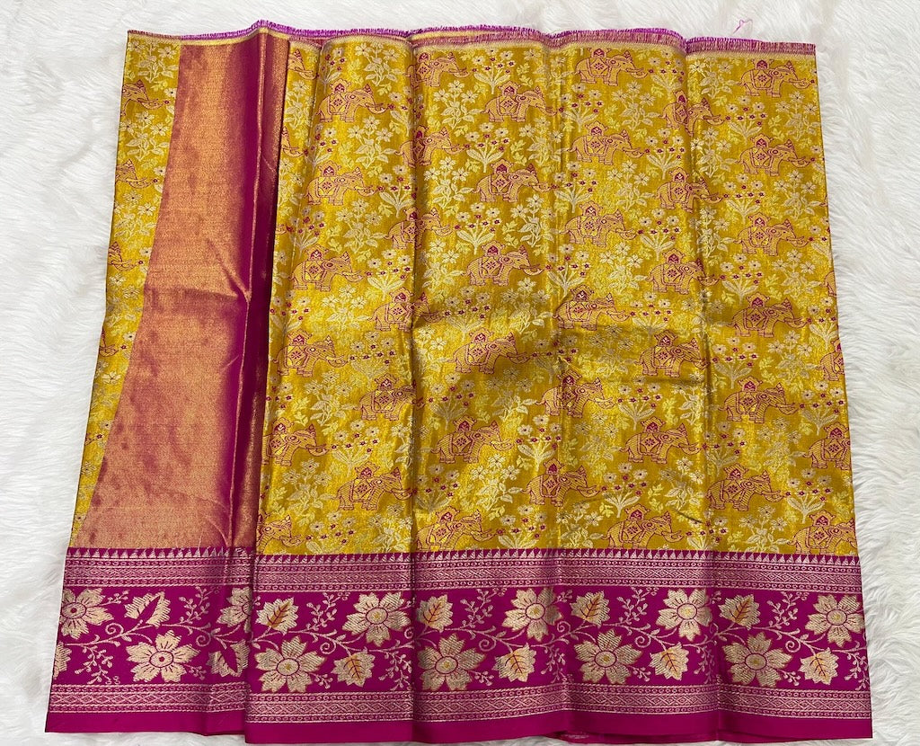 (0–1 Year) Lehenga – Unstitched (Blouse + Material)