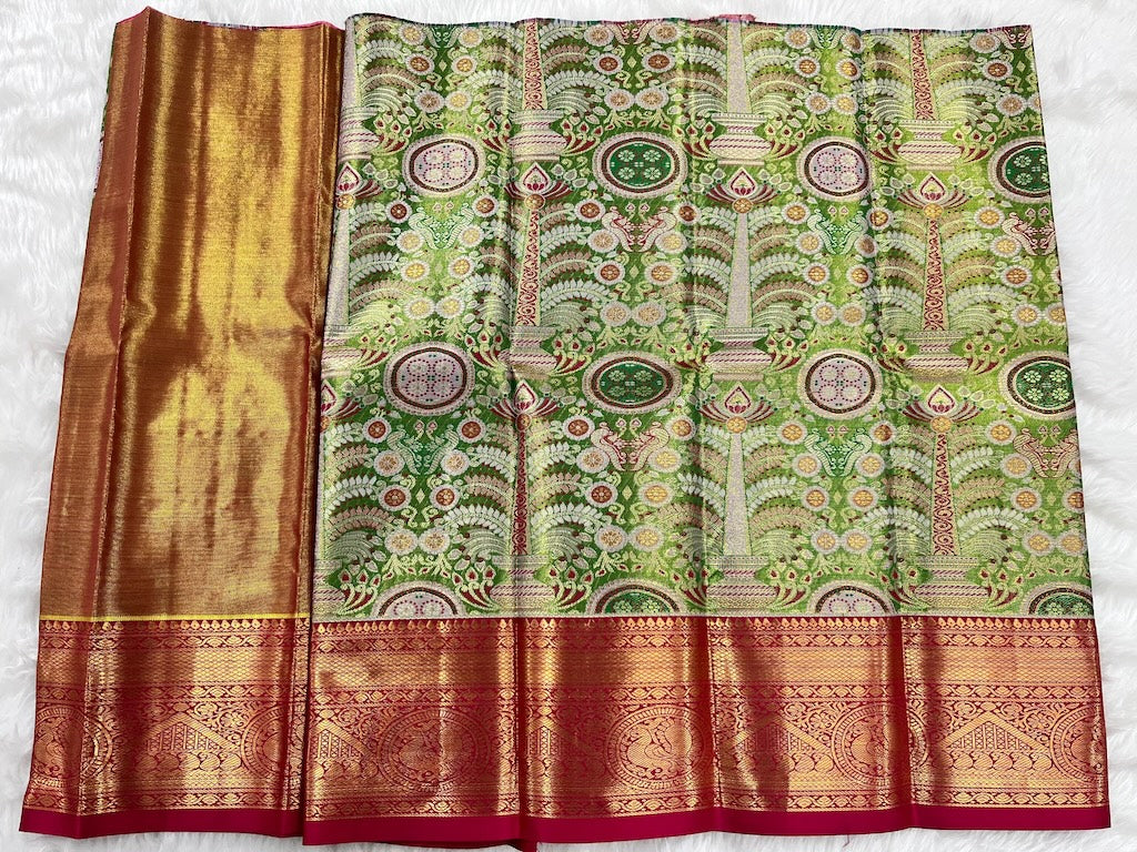 (0–1 Year) Lehenga – Unstitched (Blouse + Material)