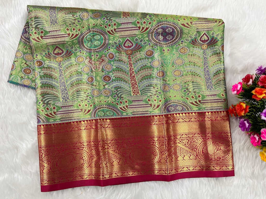 (0–1 Year) Lehenga – Unstitched (Blouse + Material)