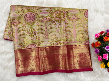 (0–1 Year) Lehenga – Unstitched (Blouse + Material)