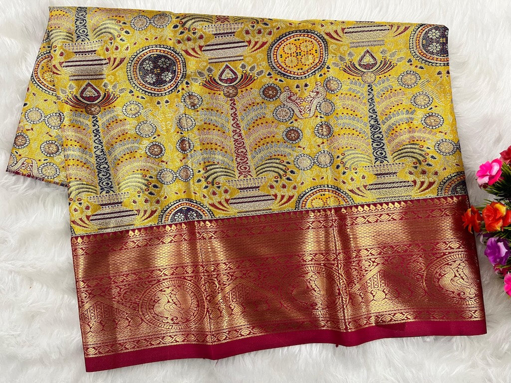 (0–1 Year) Lehenga – Unstitched (Blouse + Material)