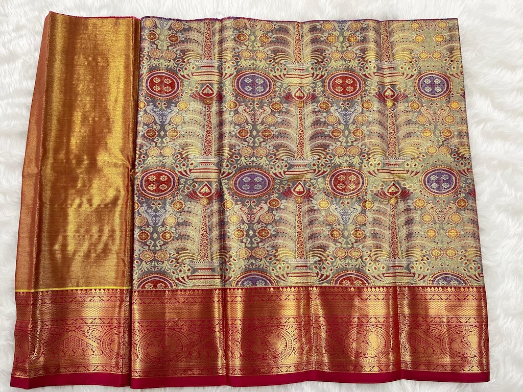 (0–1 Year) Lehenga – Unstitched (Blouse + Material)