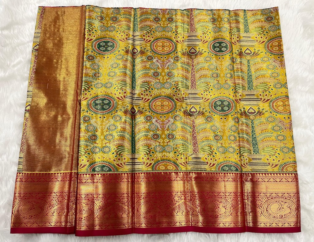 (0–1 Year) Lehenga – Unstitched (Blouse + Material)