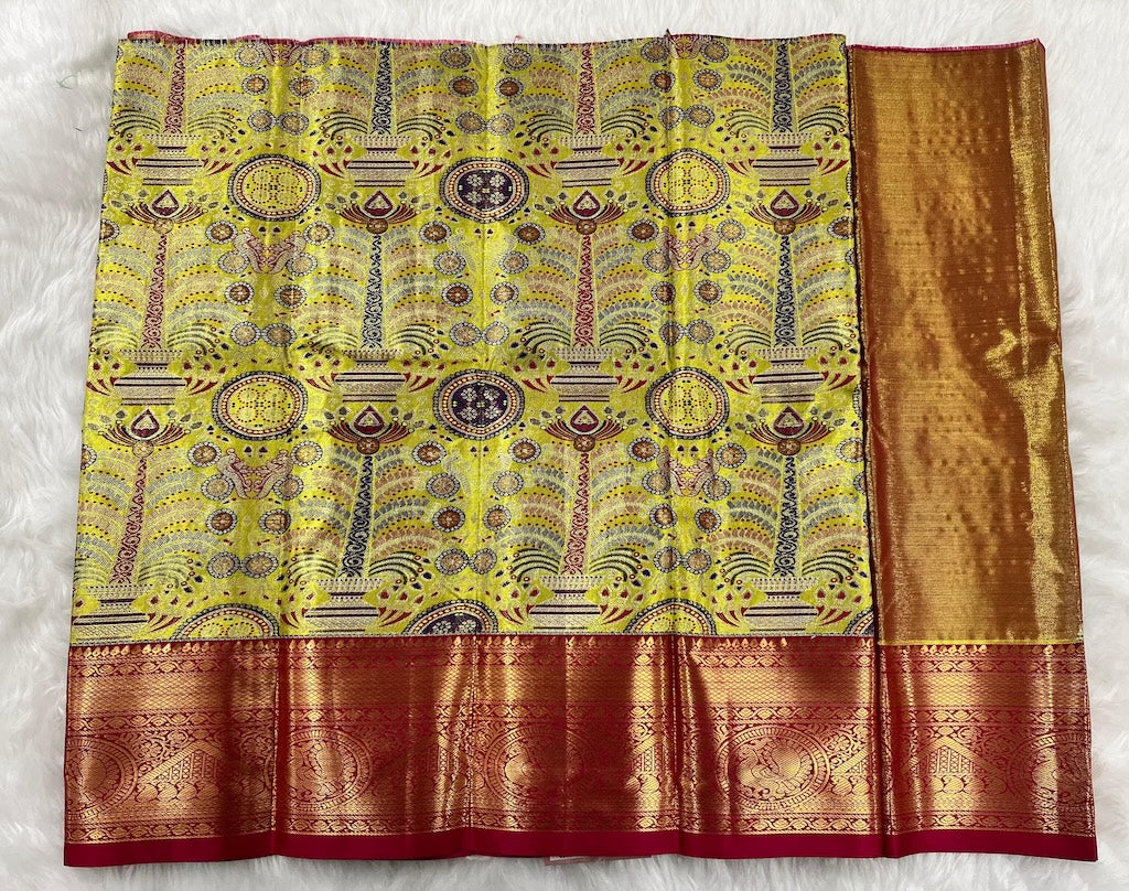 (0–1 Year) Lehenga – Unstitched (Blouse + Material)