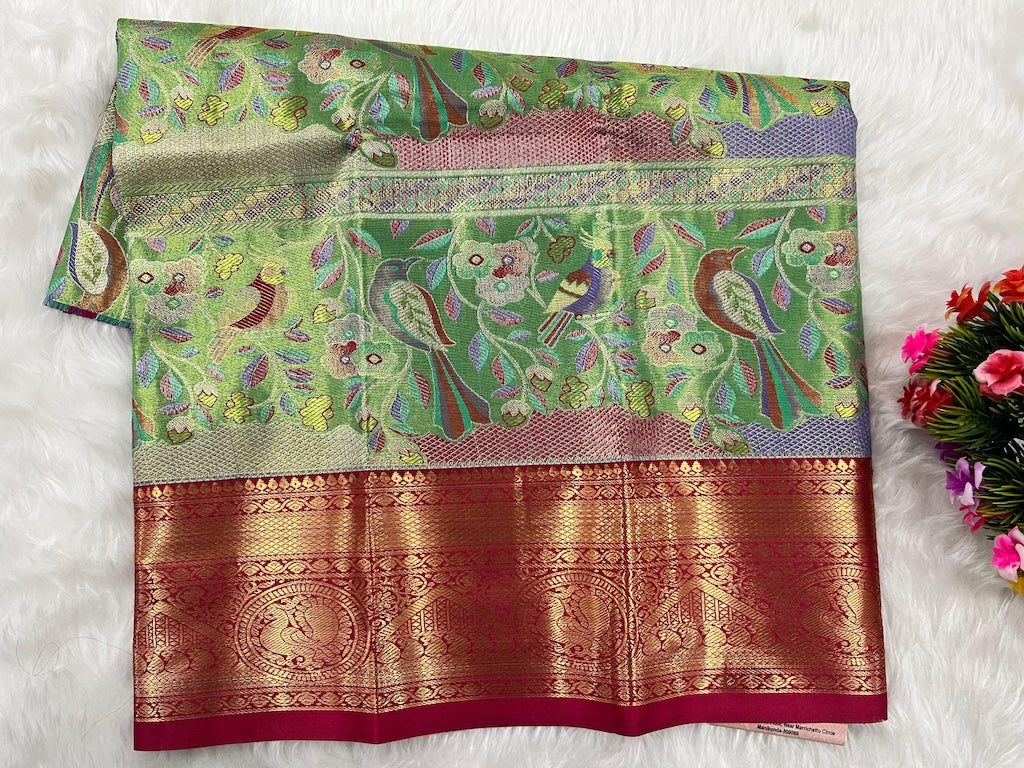 (0–1 Year) Lehenga – Unstitched (Blouse + Material)