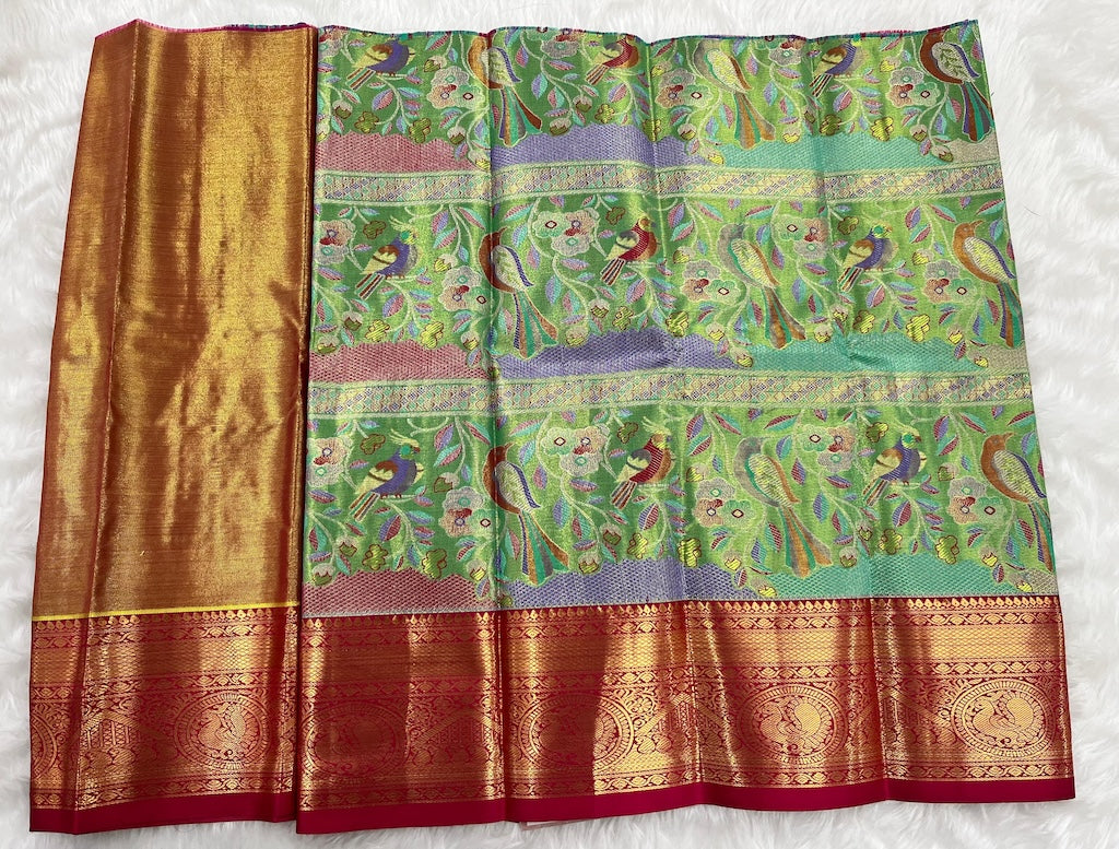 (0–1 Year) Lehenga – Unstitched (Blouse + Material)