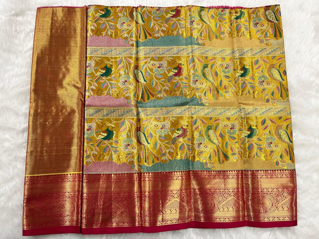 (0–1 Year) Lehenga – Unstitched (Blouse + Material)