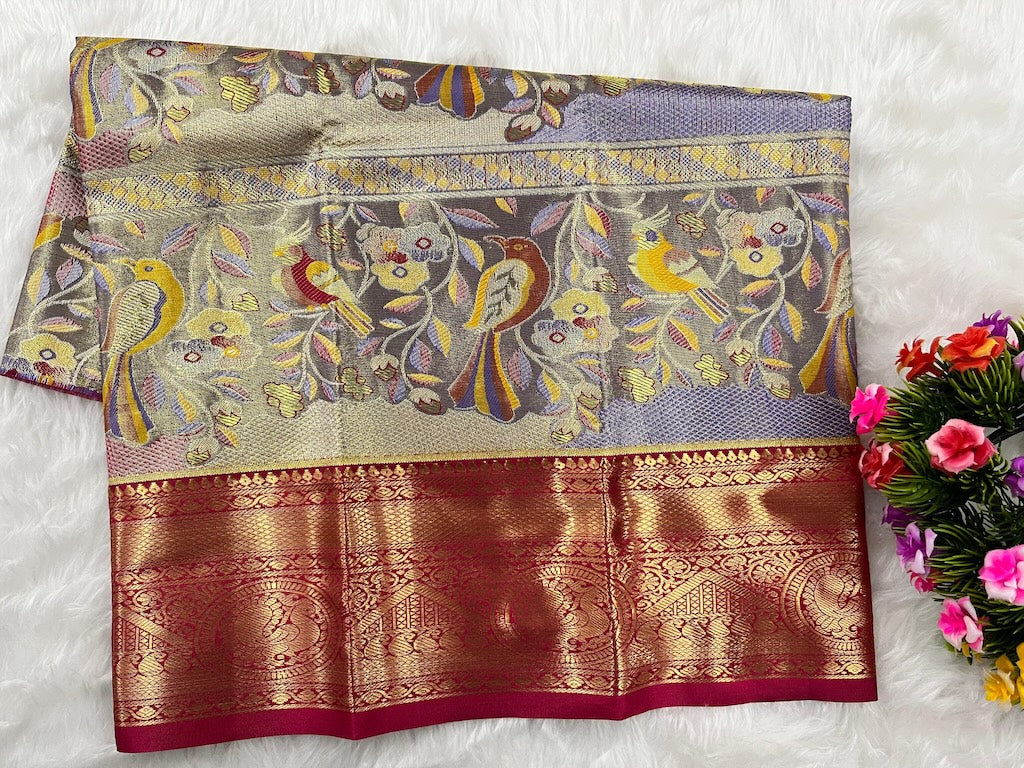 (0–1 Year) Lehenga – Unstitched (Blouse + Material)