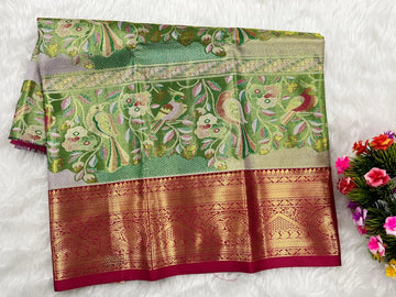 (0–1 Year) Lehenga – Unstitched (Blouse + Material)