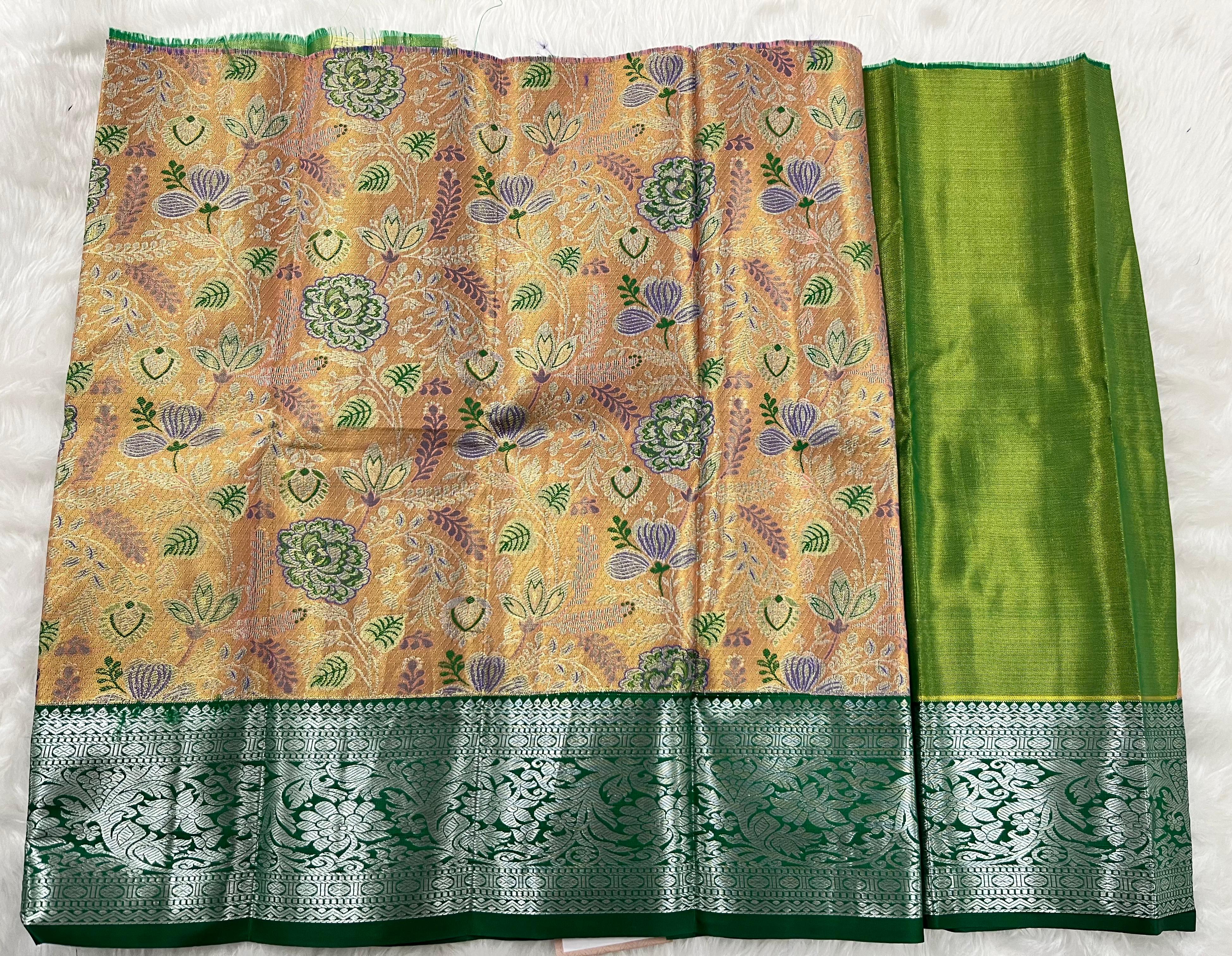 (0–1 Year) Lehenga – Unstitched (Blouse + Material)