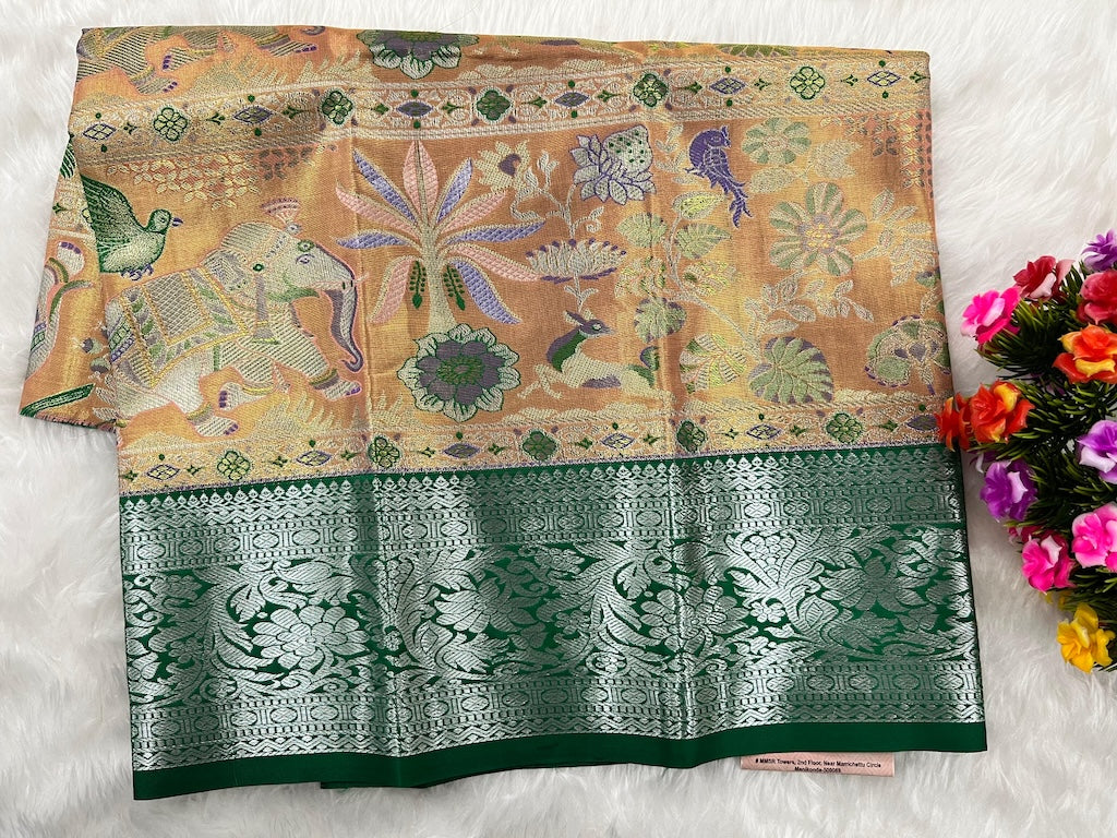 (0–1 Year) Lehenga – Unstitched (Blouse + Material)