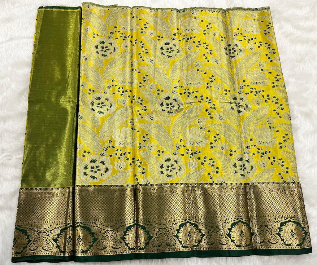 (0–1 Year) Lehenga – Unstitched (Blouse + Material)