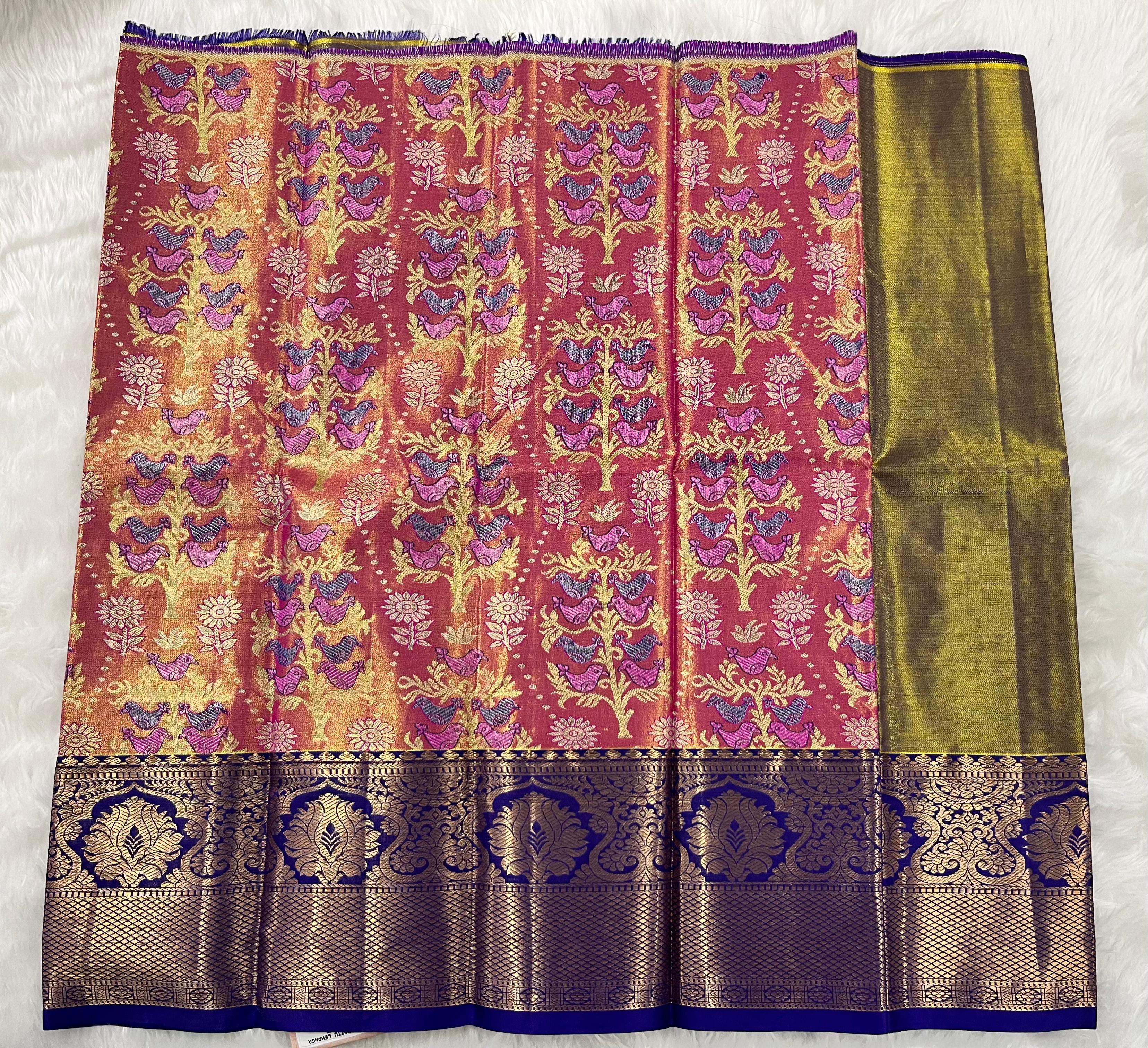 (0–1 Year) Lehenga – Unstitched (Blouse + Material)