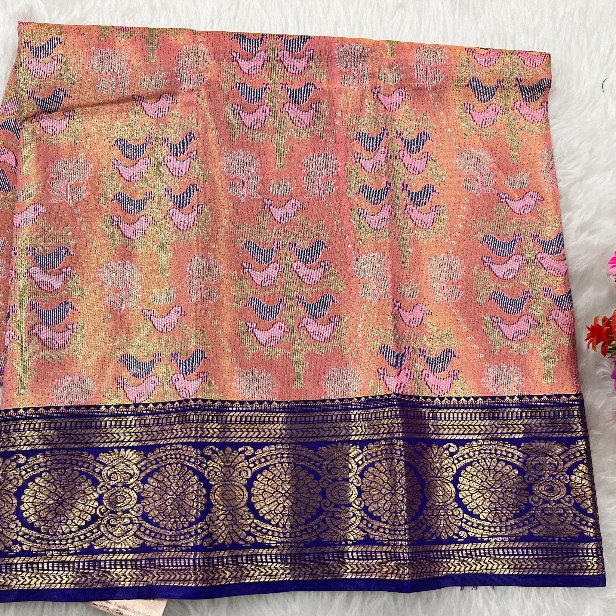 (0–1 Year) Lehenga – Unstitched (Blouse + Material)