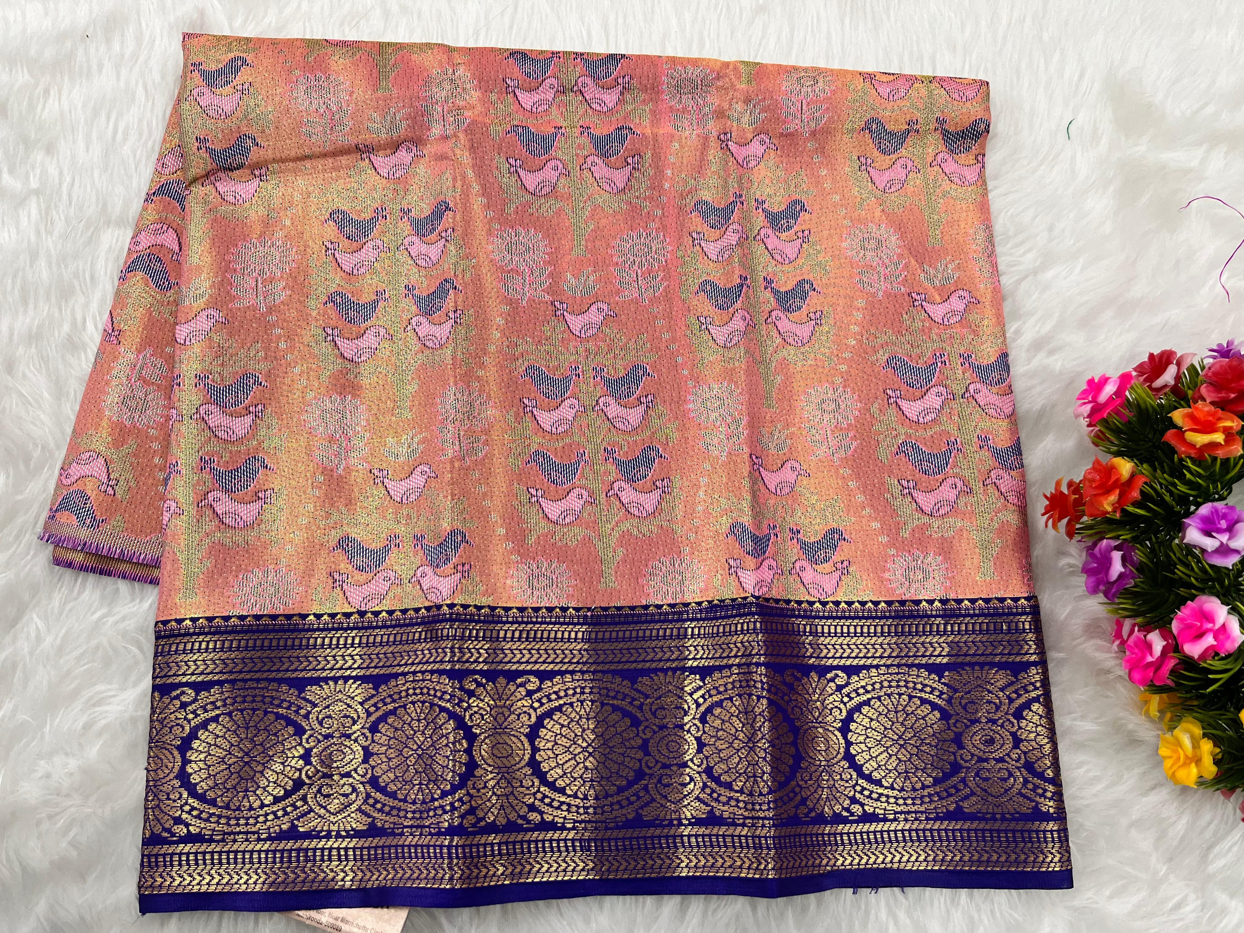 (0–1 Year) Lehenga – Unstitched (Blouse + Material)