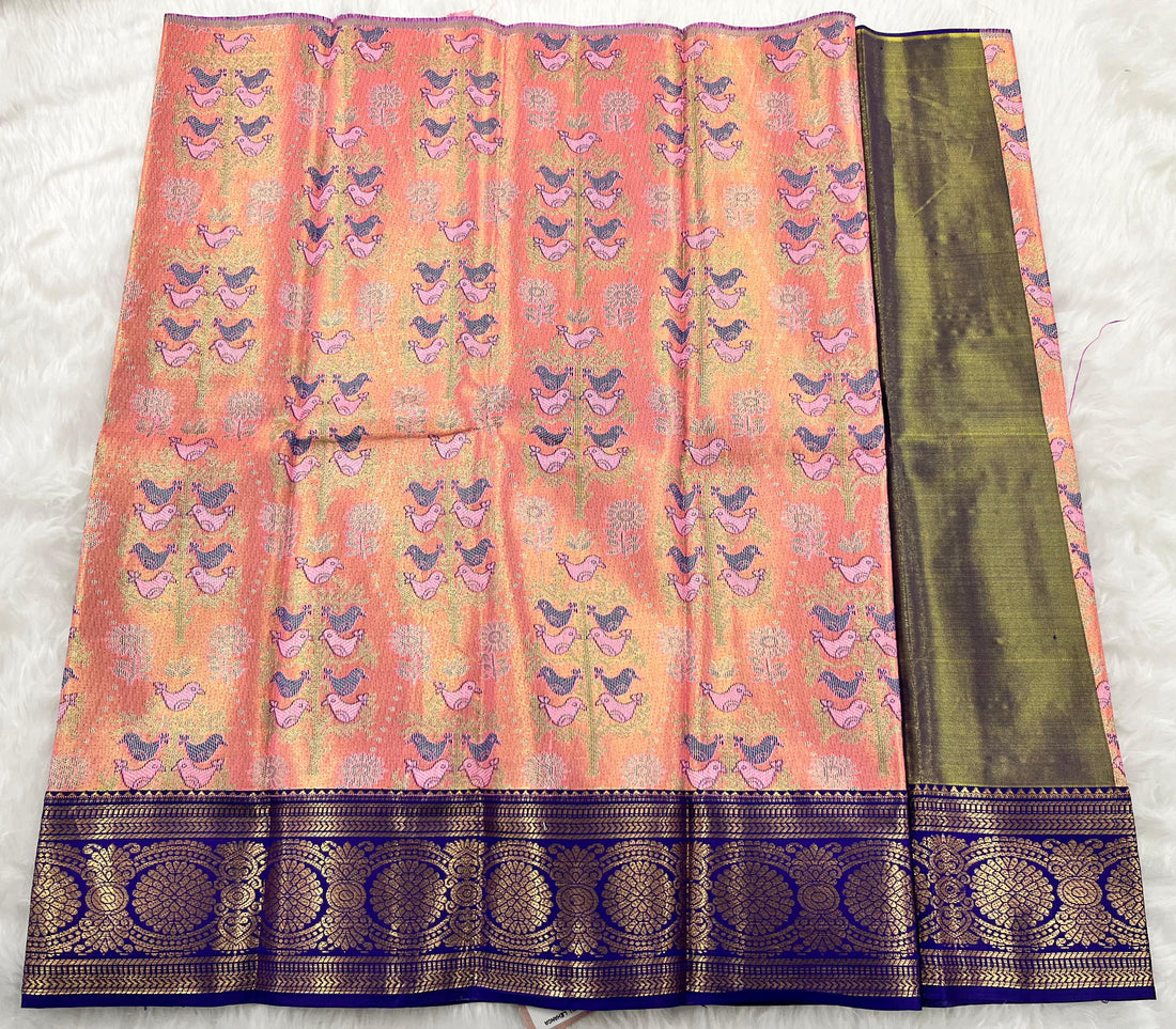 (0–1 Year) Lehenga – Unstitched (Blouse + Material)