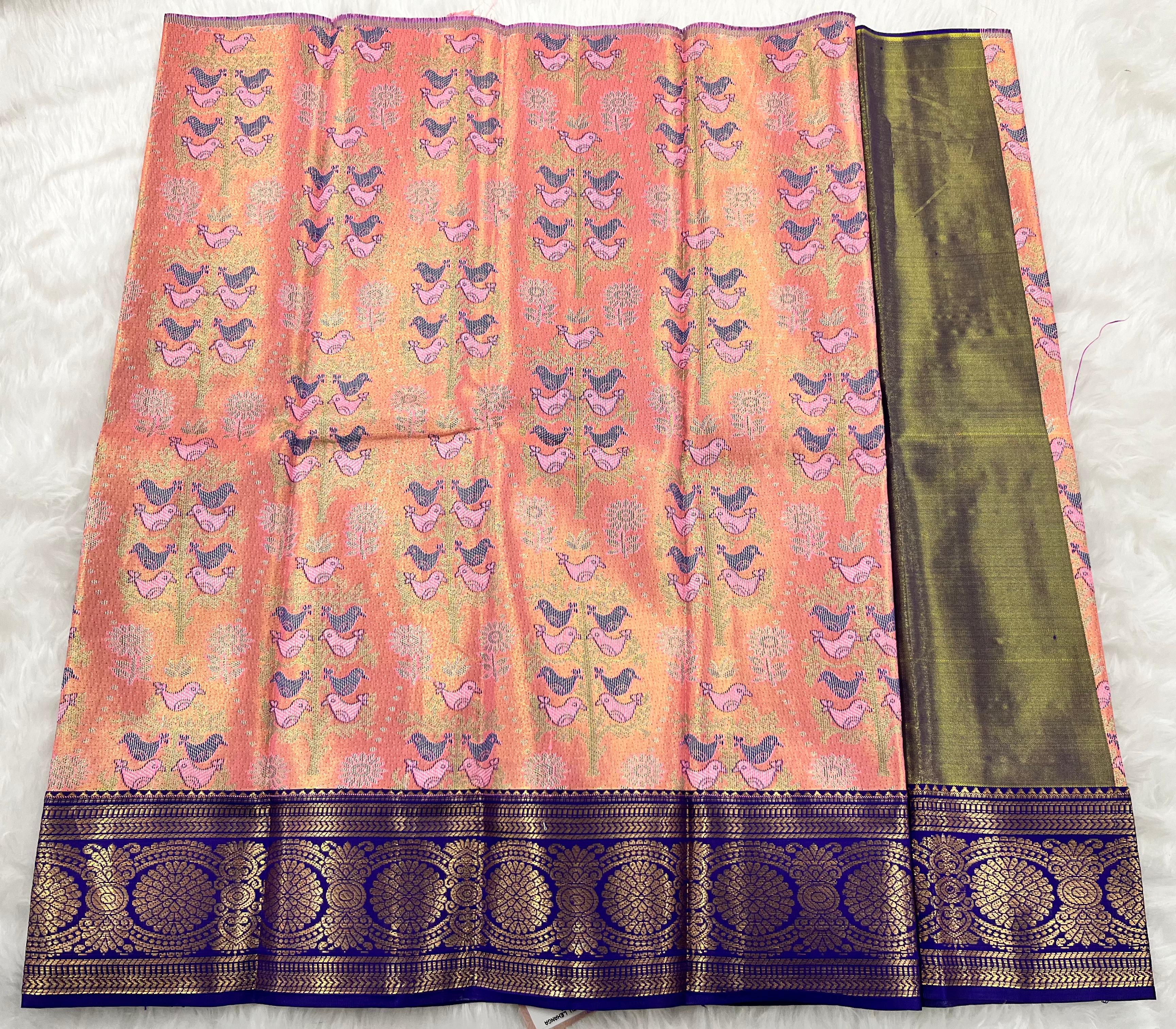 (0–1 Year) Lehenga – Unstitched (Blouse + Material)