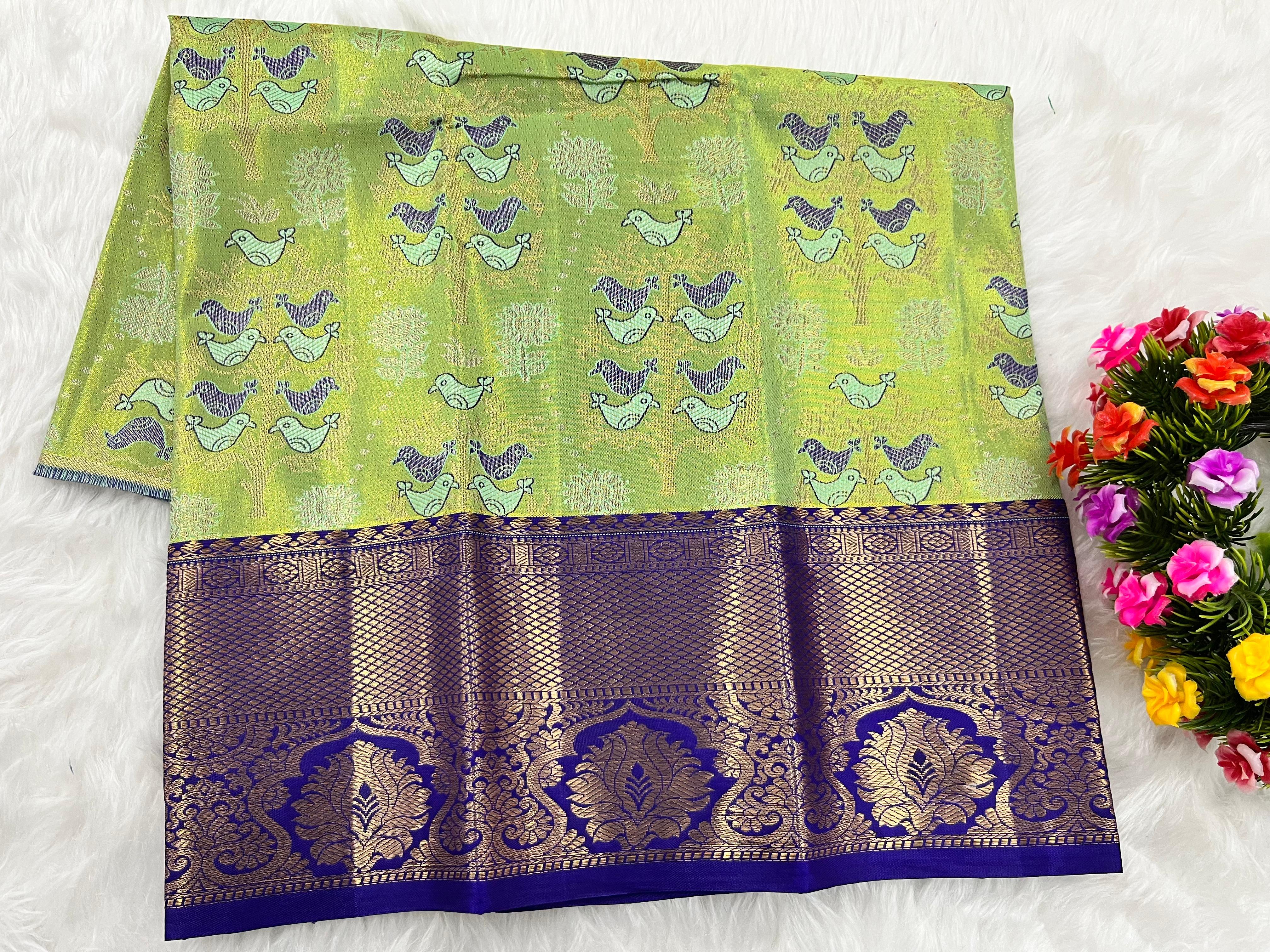 (0–1 Year) Lehenga – Unstitched (Blouse + Material)