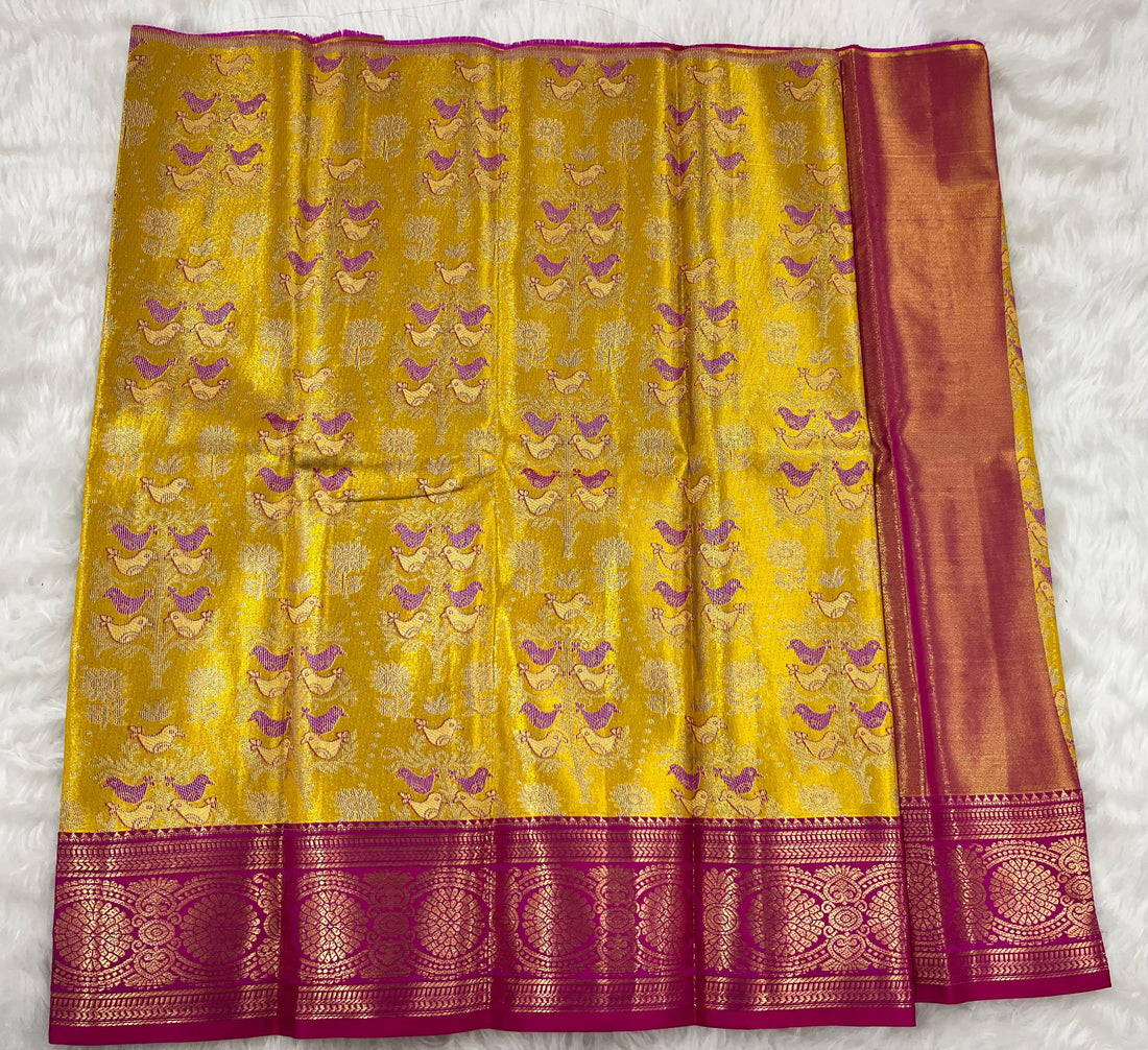 (0–1 Year) Lehenga – Unstitched (Blouse + Material)