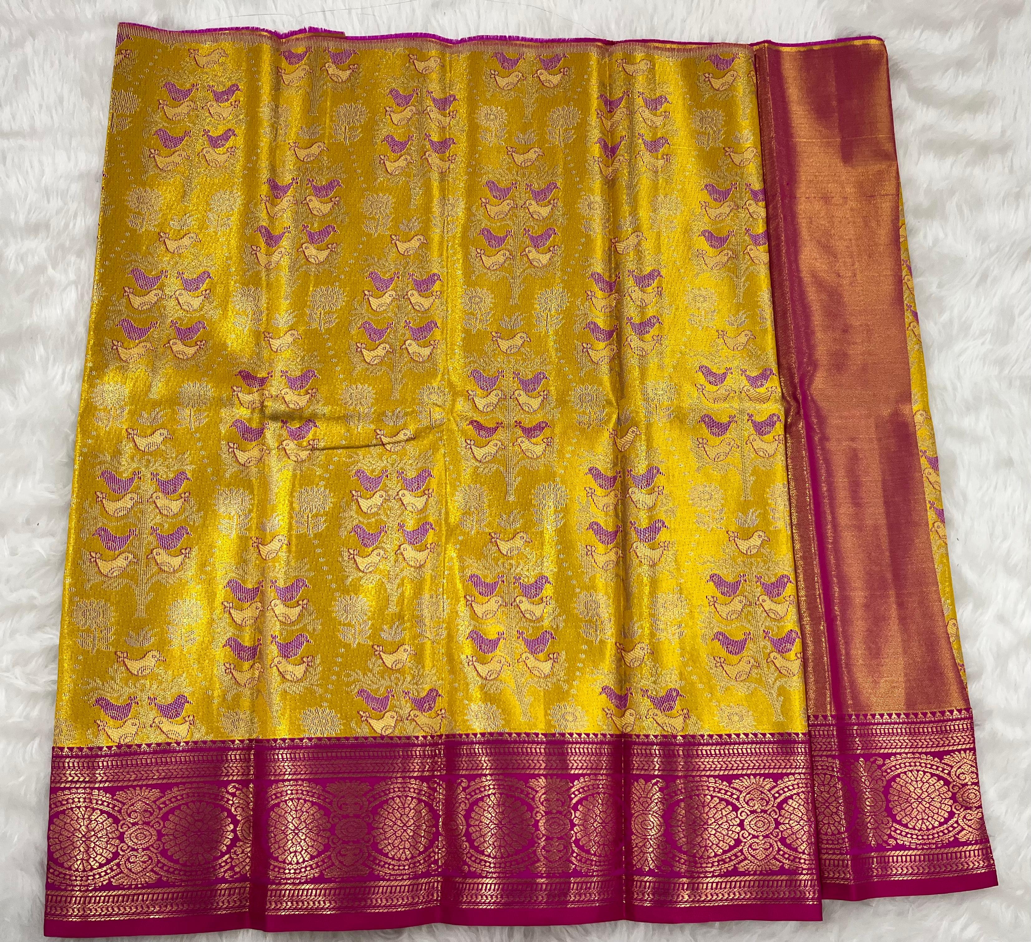 (0–1 Year) Lehenga – Unstitched (Blouse + Material)