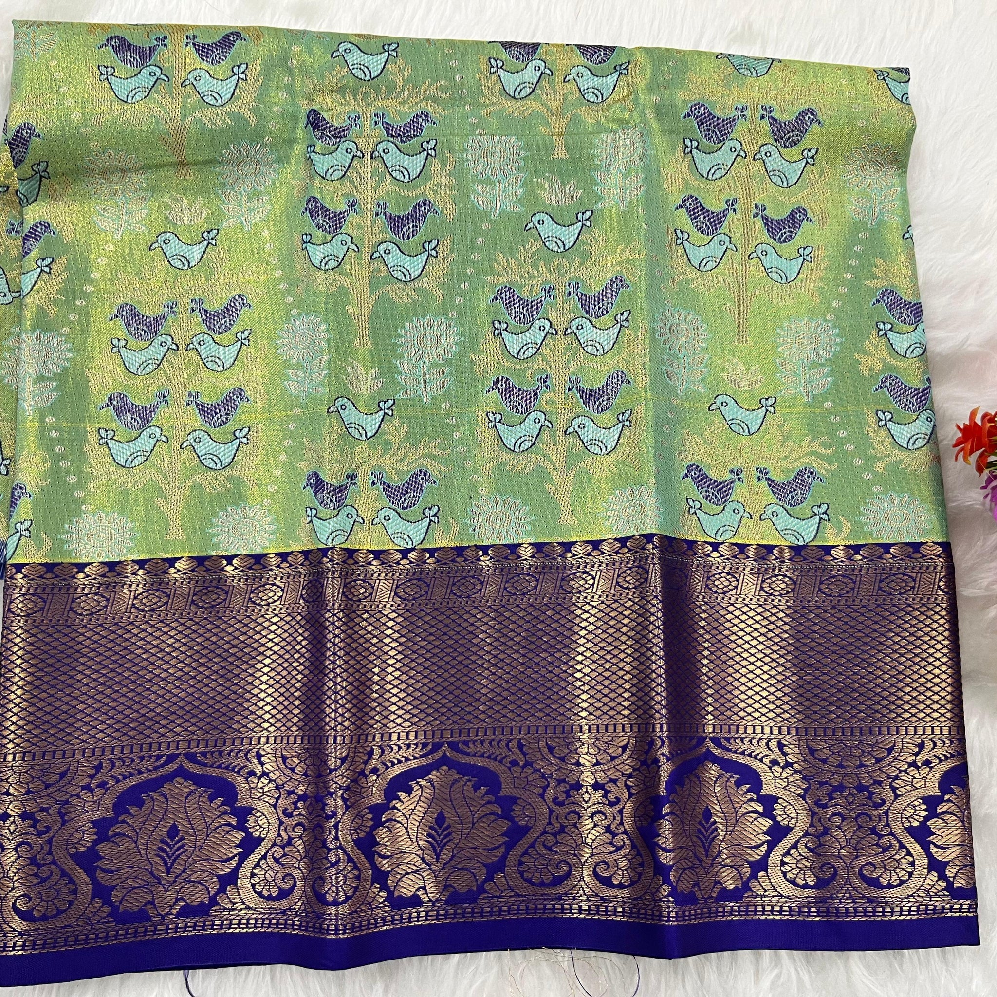 (0–1 Year) Lehenga – Unstitched (Blouse + Material)