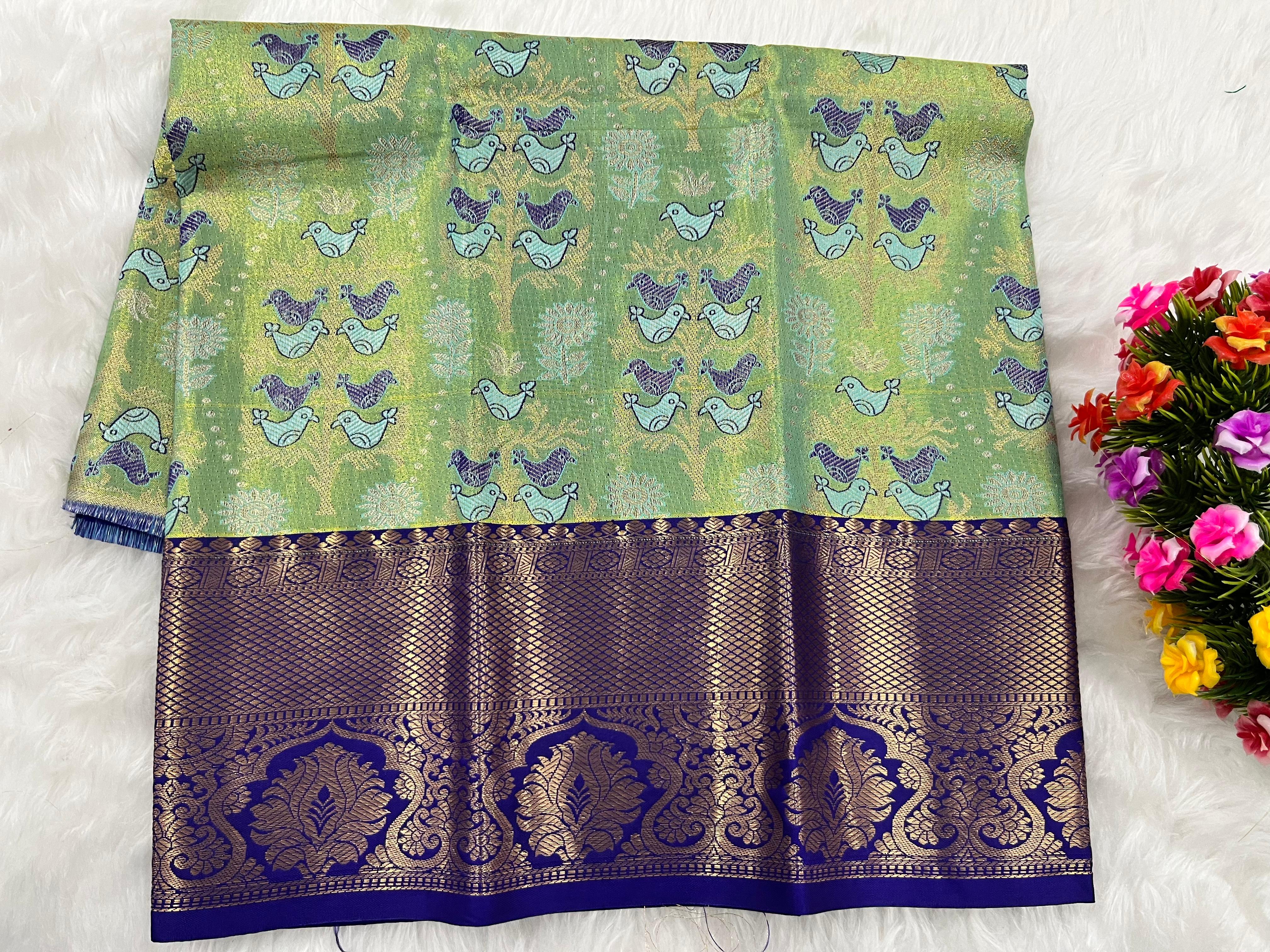 (0–1 Year) Lehenga – Unstitched (Blouse + Material)