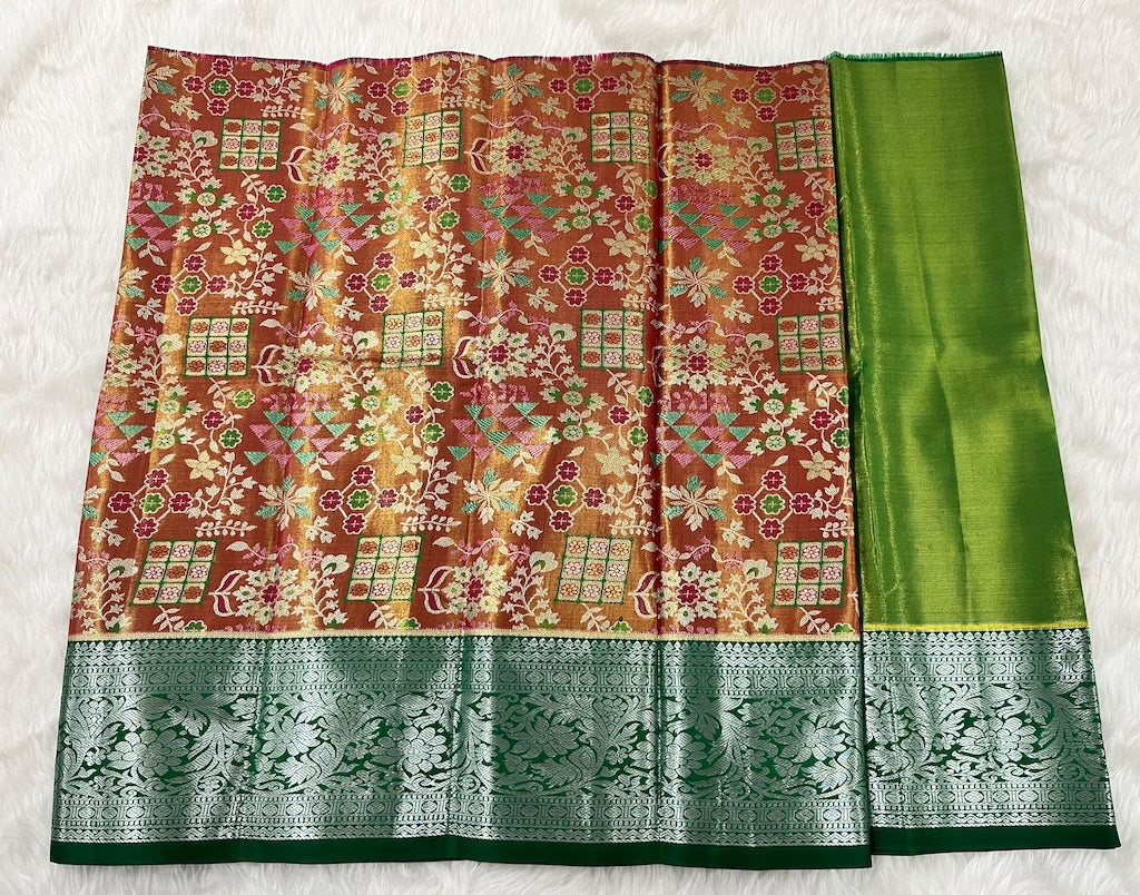 (0–1 Year) Lehenga – Unstitched (Blouse + Material)