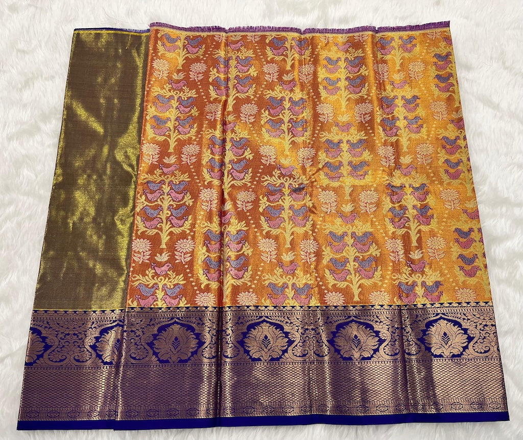 (0–1 Year) Lehenga – Unstitched (Blouse + Material)