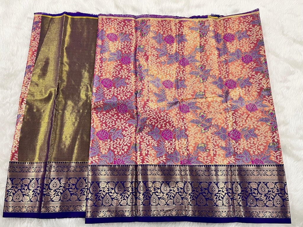 (0–1 Year) Lehenga – Unstitched (Blouse + Material)