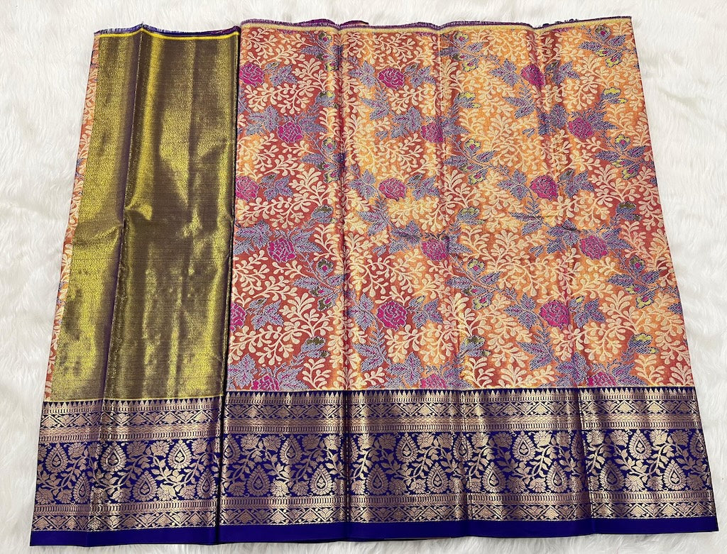 (0–1 Year) Lehenga – Unstitched (Blouse + Material)