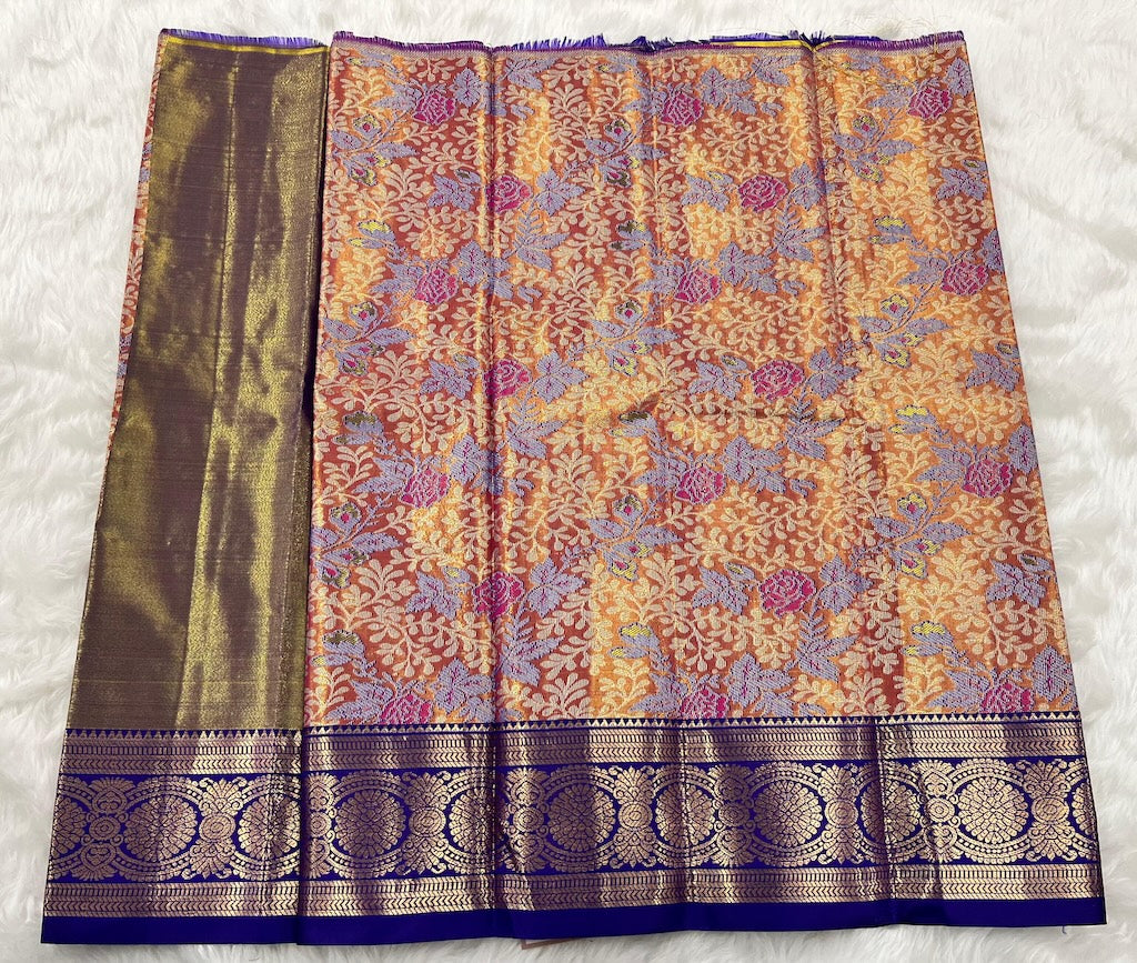 (0–1 Year) Lehenga – Unstitched (Blouse + Material)