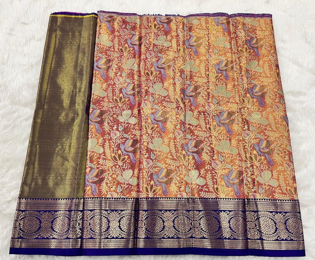 (0–1 Year) Lehenga – Unstitched (Blouse + Material)