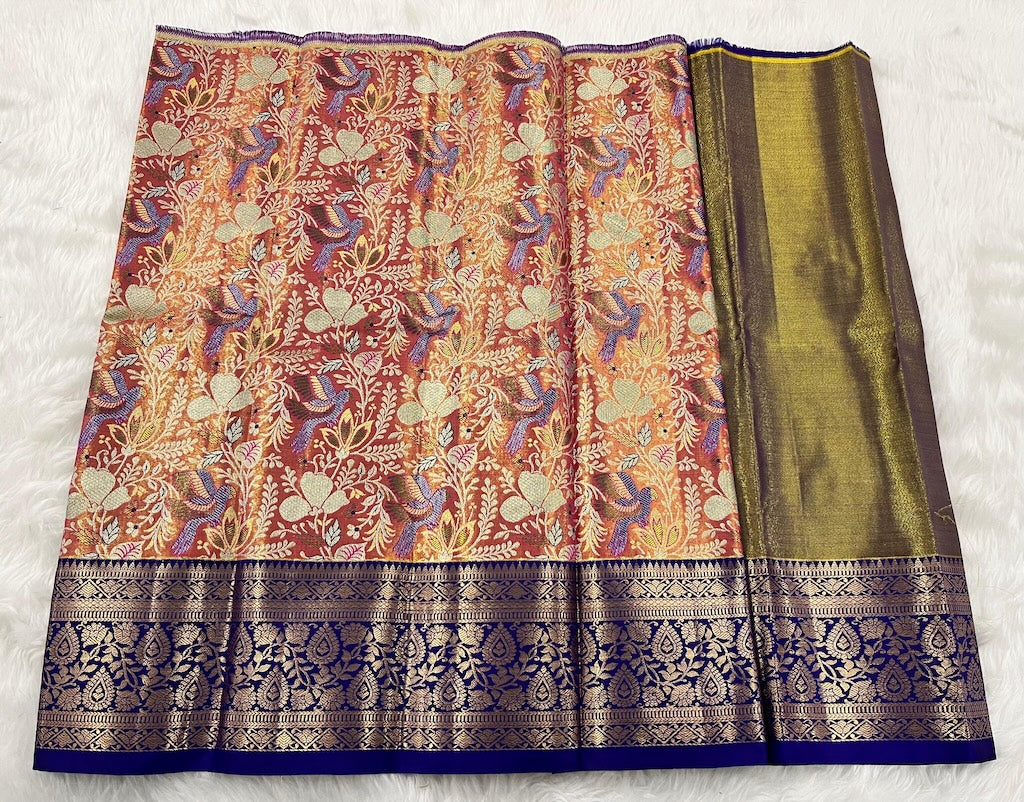 (0–1 Year) Lehenga – Unstitched (Blouse + Material)