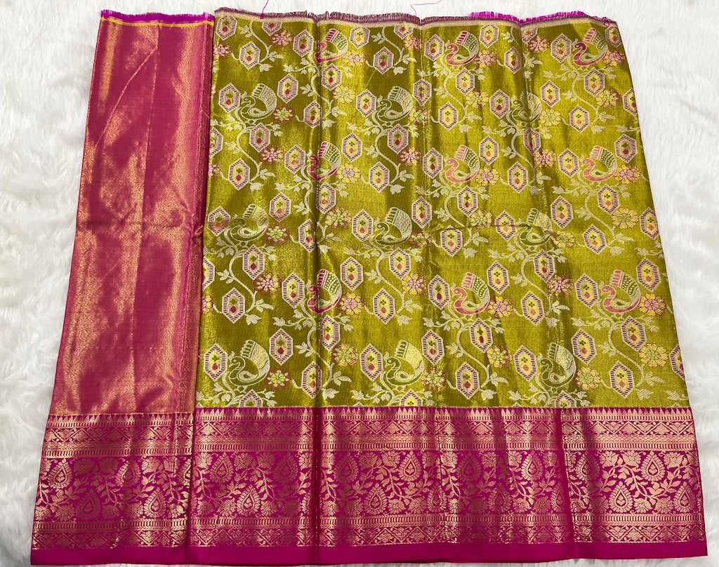 (0–1 Year) Lehenga – Unstitched (Blouse + Material)