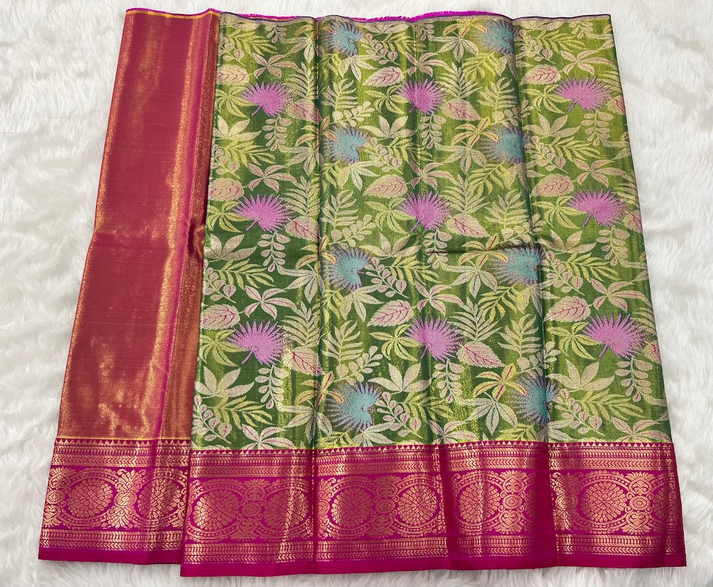 (0–1 Year) Lehenga – Unstitched (Blouse + Material)