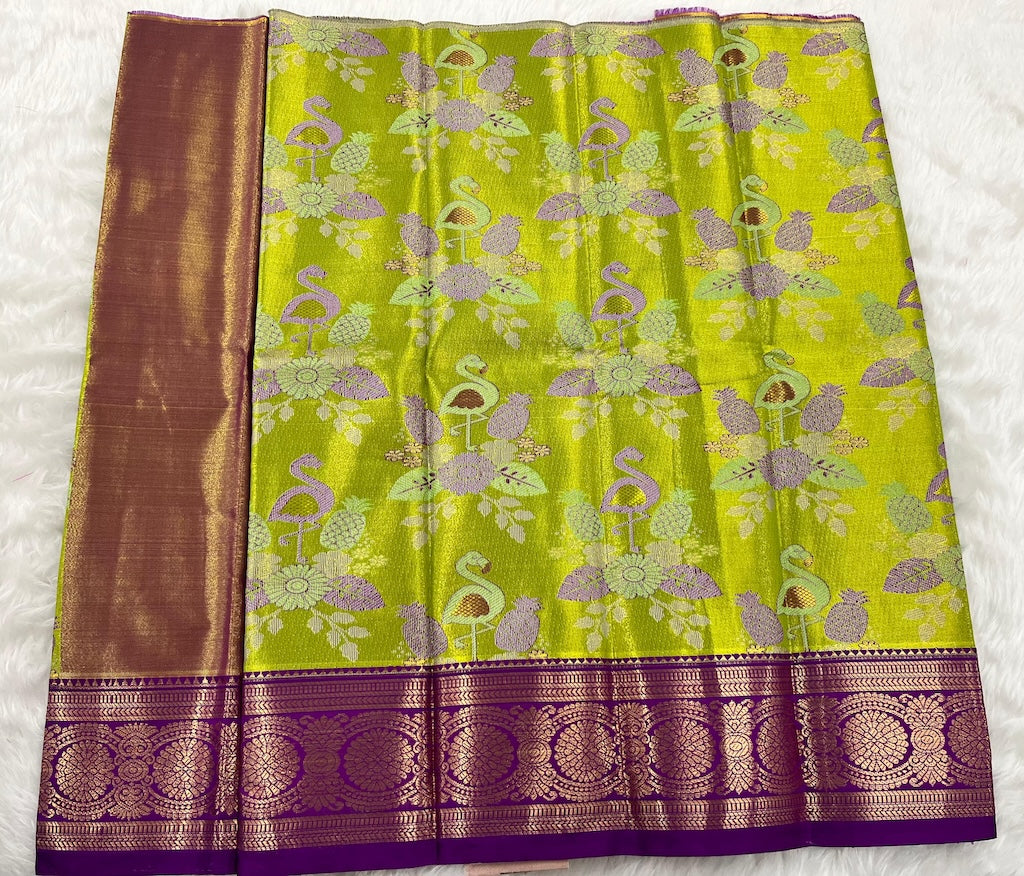 (0–1 Year) Lehenga – Unstitched (Blouse + Material)