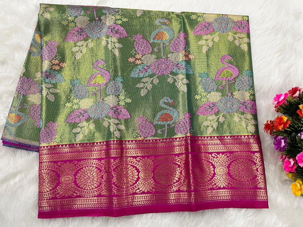 (0–1 Year) Lehenga – Unstitched (Blouse + Material)