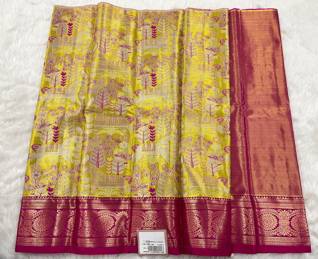 (0–1 Year) Lehenga – Unstitched (Blouse + Material)