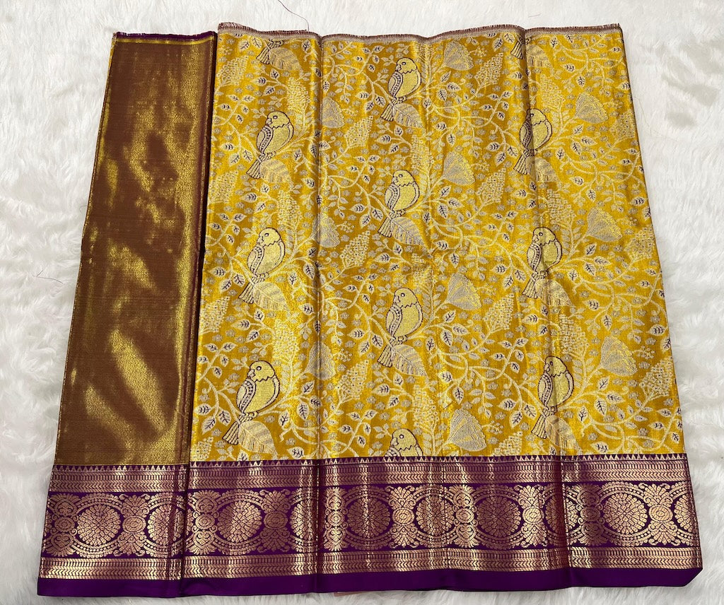 (0–1 Year) Lehenga – Unstitched (Blouse + Material)