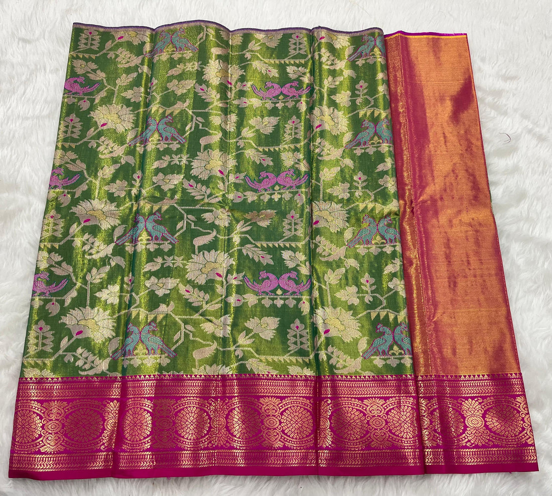 (0–1 Year) Lehenga – Unstitched (Blouse + Material)