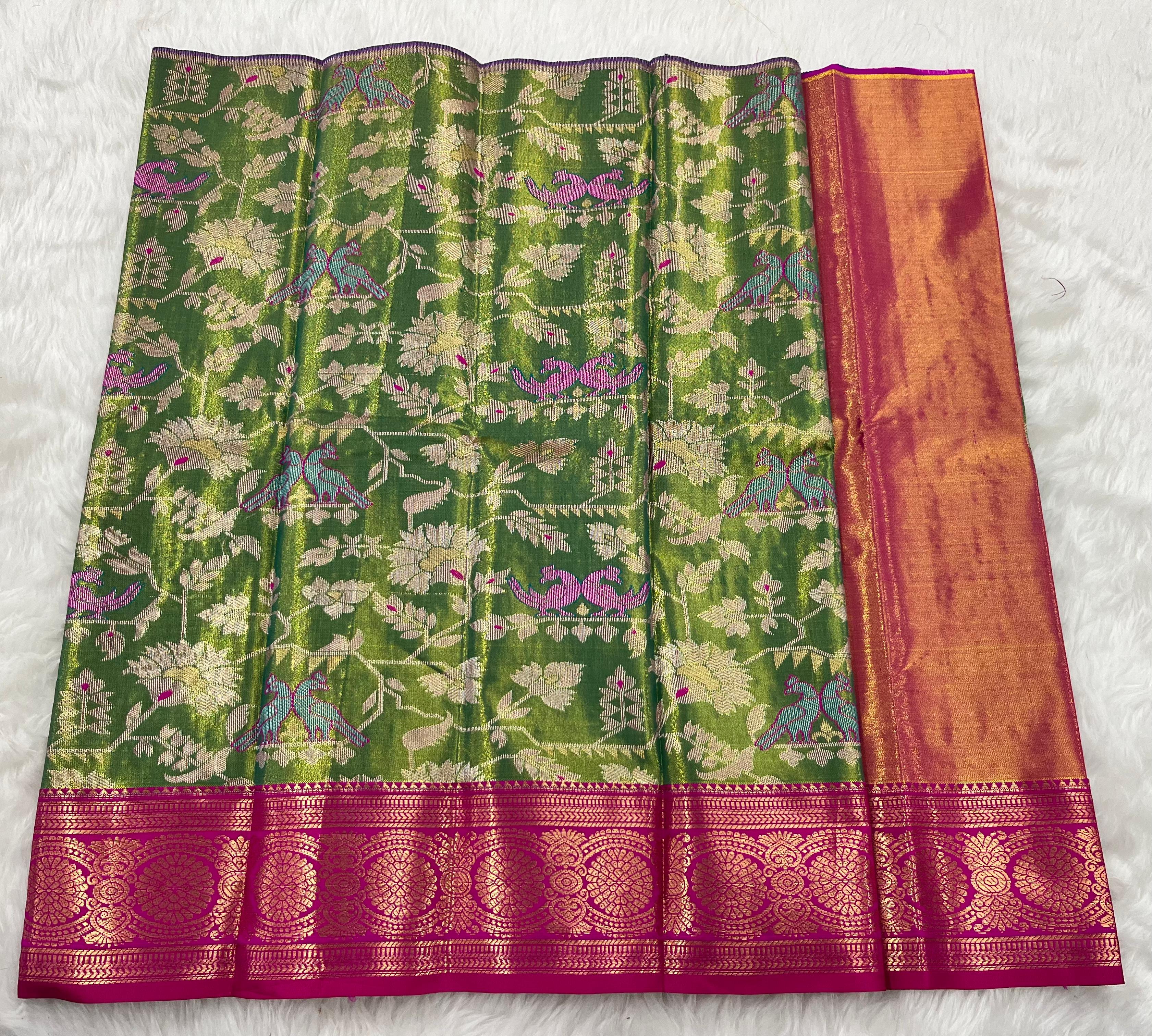 (0–1 Year) Lehenga – Unstitched (Blouse + Material)