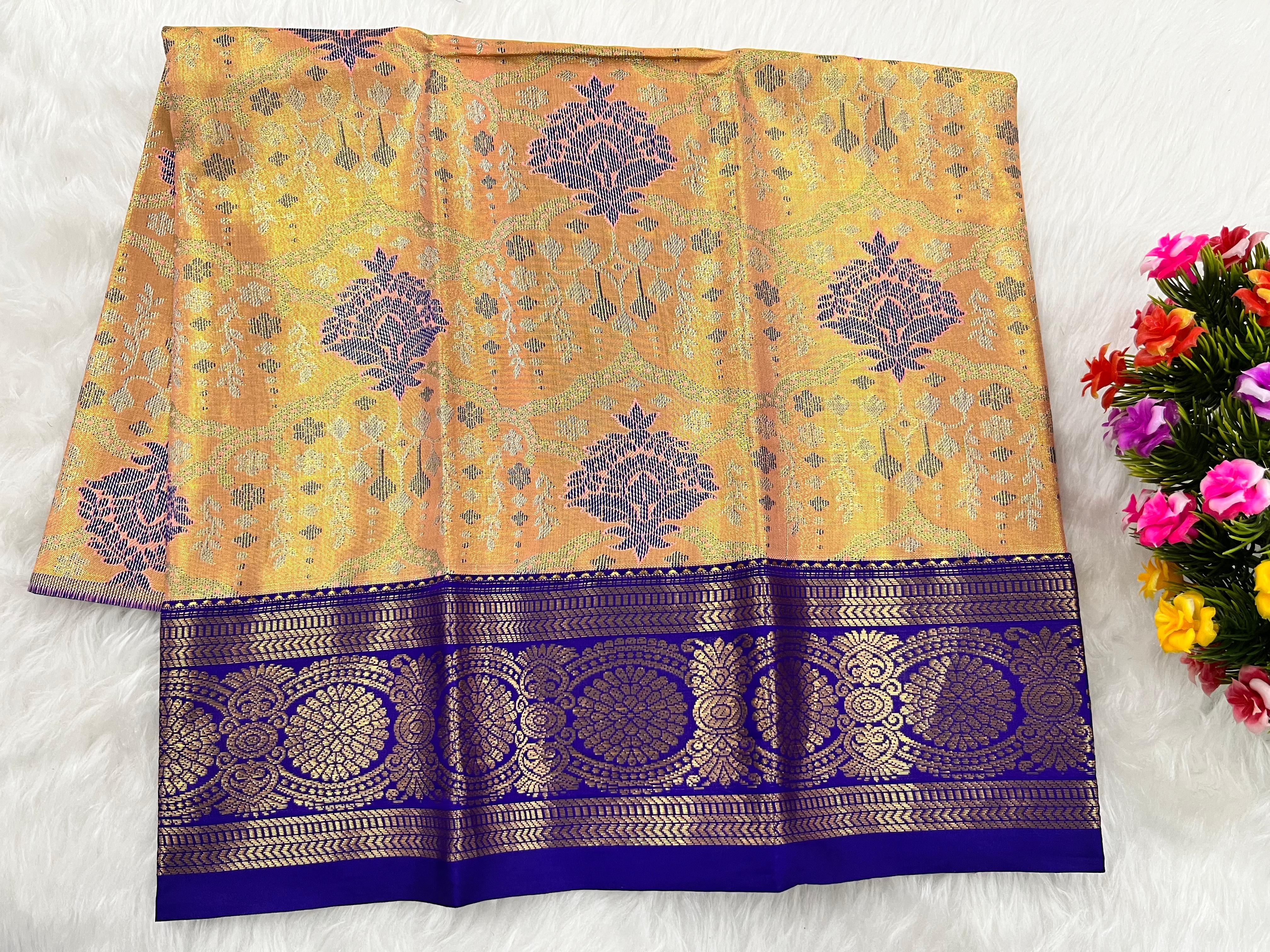 (0–1 Year) Lehenga – Unstitched (Blouse + Material)