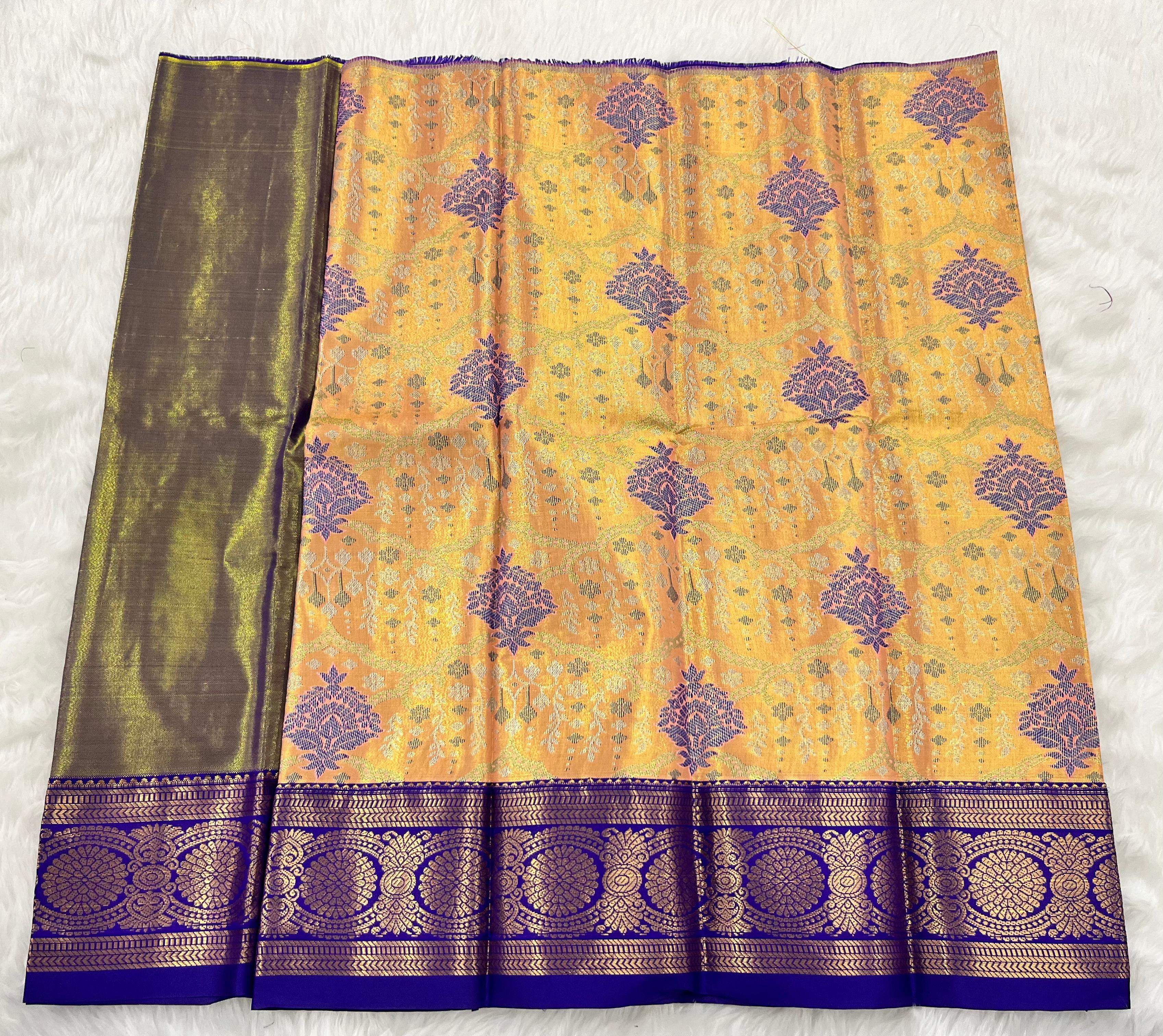 (0–1 Year) Lehenga – Unstitched (Blouse + Material)